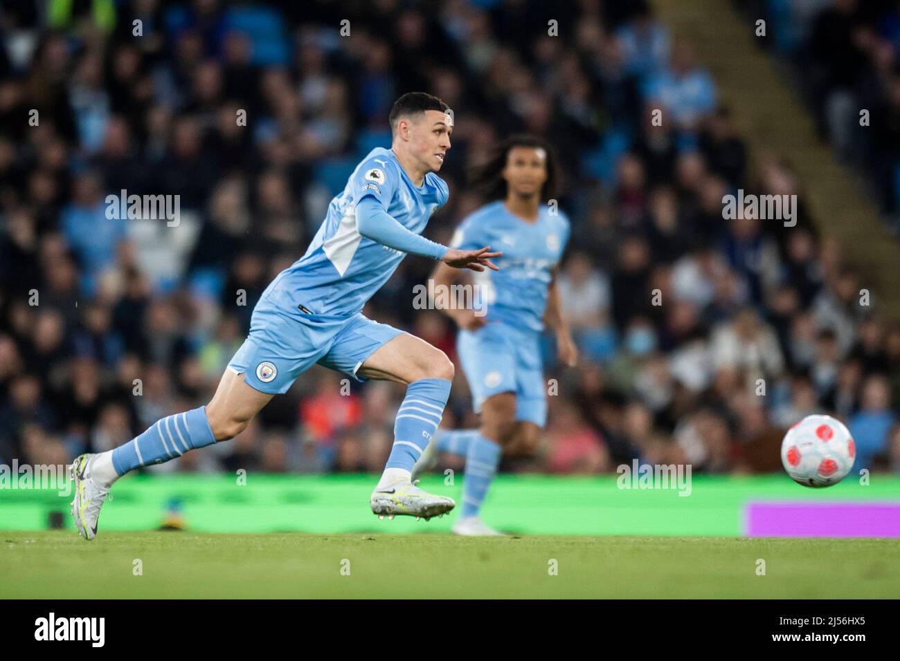 Manchester, Royaume-Uni, 20 avril 2022, Phil Foden de Manchester City. Date de la photo : jeudi 21 avril 2022. Le crédit photo devrait se lire: Anthony Devlin/Alamy Live News/Alamy Live News Banque D'Images