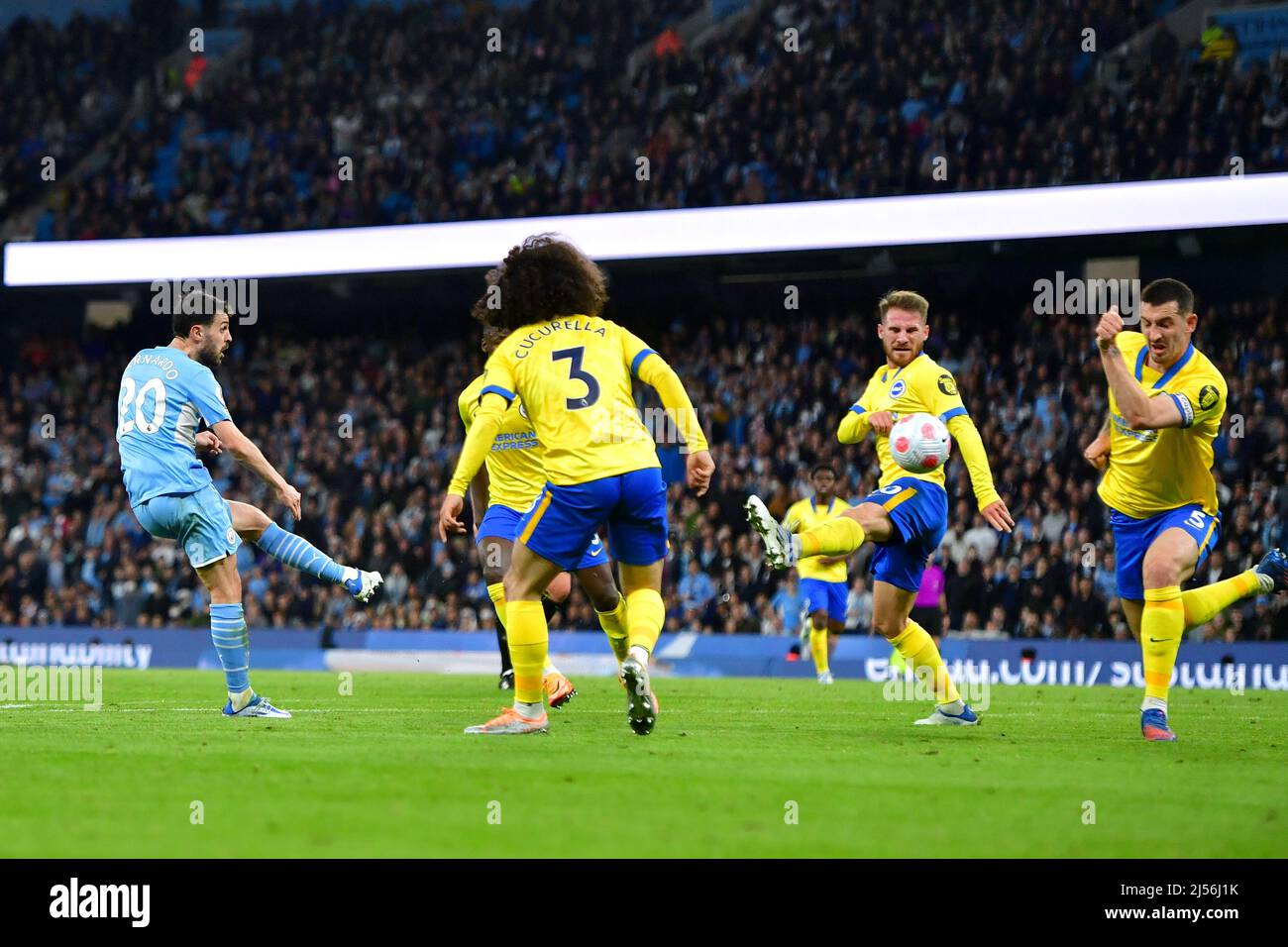 Manchester, Royaume-Uni, 20 avril 2022, Bernardo Silva de Manchester City. Date de la photo : jeudi 21 avril 2022. Le crédit photo devrait se lire: Anthony Devlin/Alamy Live News/Alamy Live News Banque D'Images