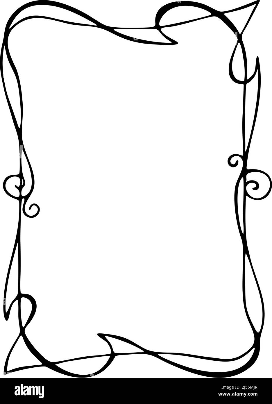 motif noir asymétrique de protection de bordure pour la conception d'un document ou d'une image Banque D'Images