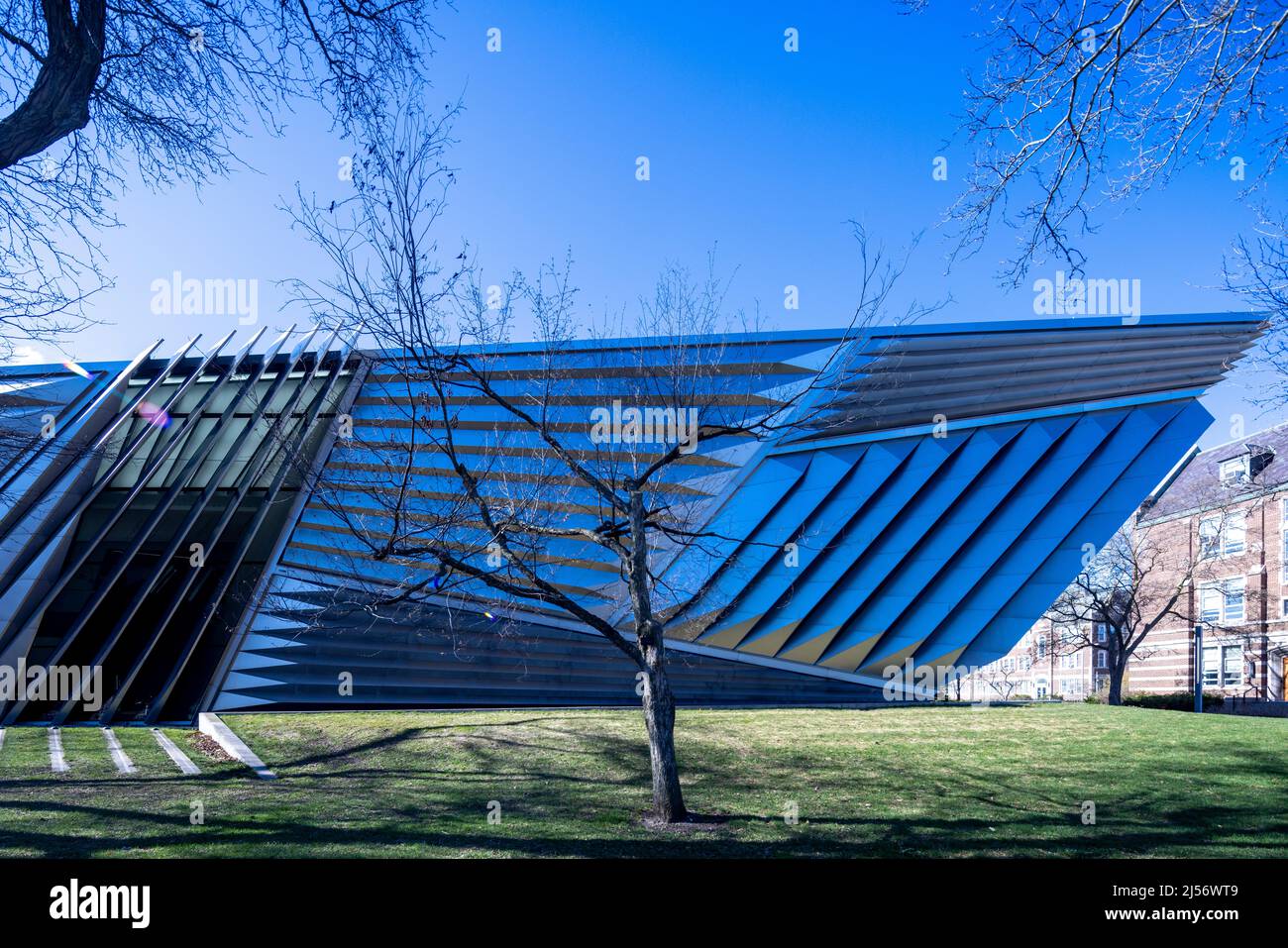 The Eli and Edythe Broad Art Museum (couramment MSU Broad), East Lansing, Michigan, États-Unis Banque D'Images