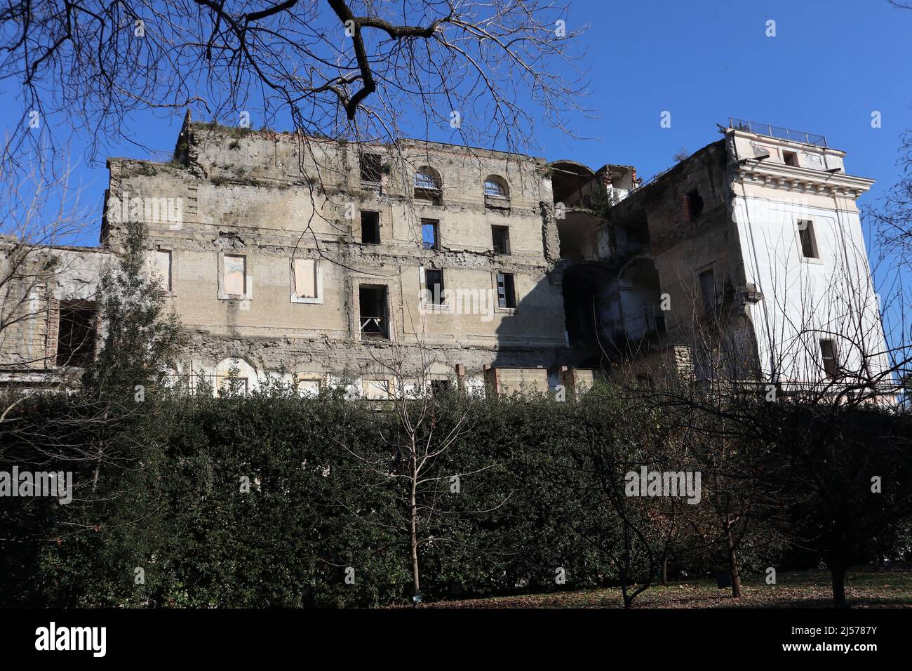 Napoli - Facciata Laterale dell'Albergo dei Poveri dll'Orto Botanico Banque D'Images