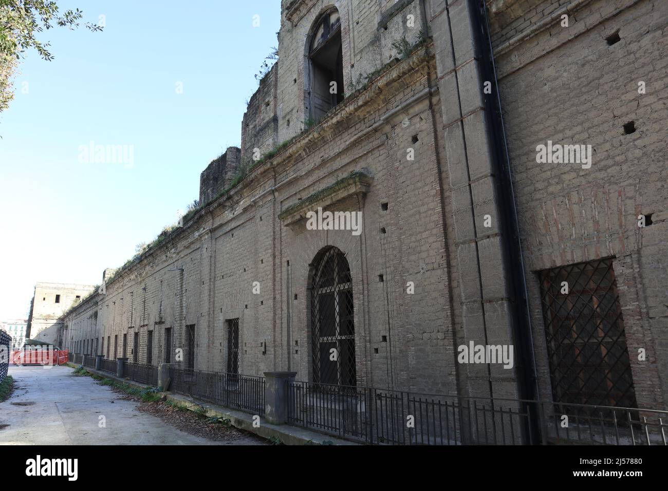 Naples - Facciata posteriore del Real Albergo dei Poveri Banque D'Images