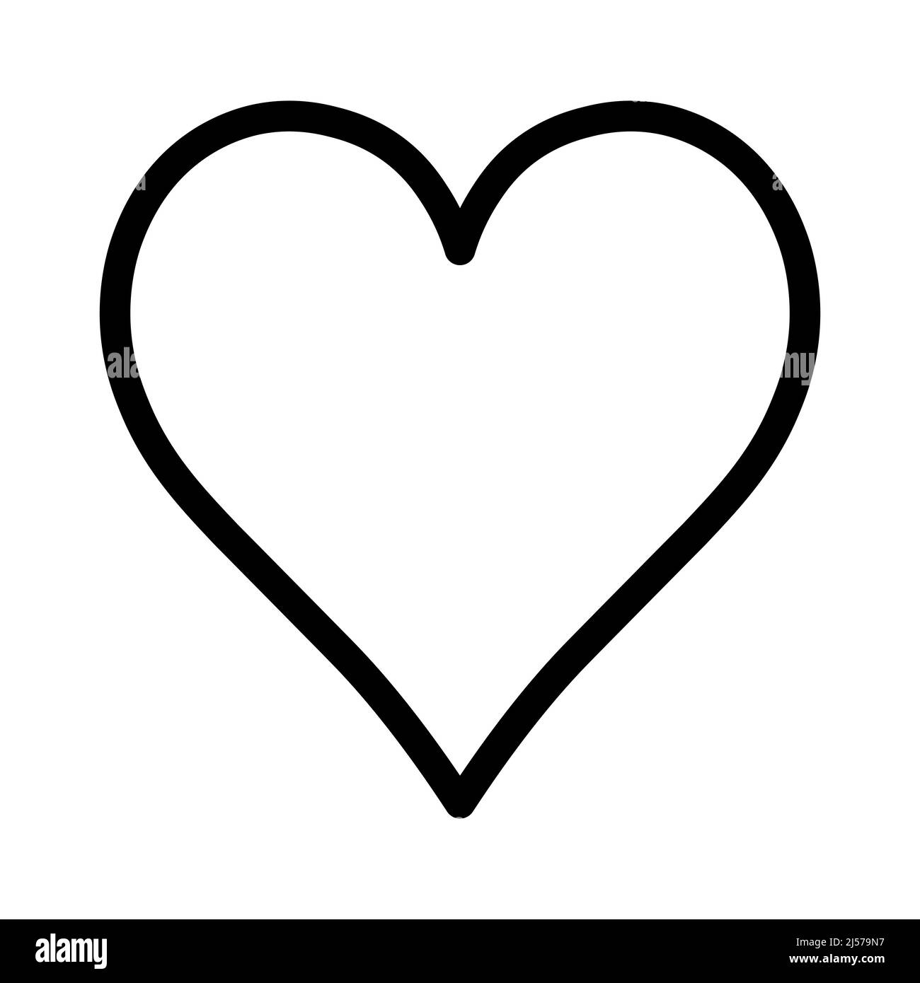 Symbole de combinaison de poker coeur à contour noir Illustration de Vecteur