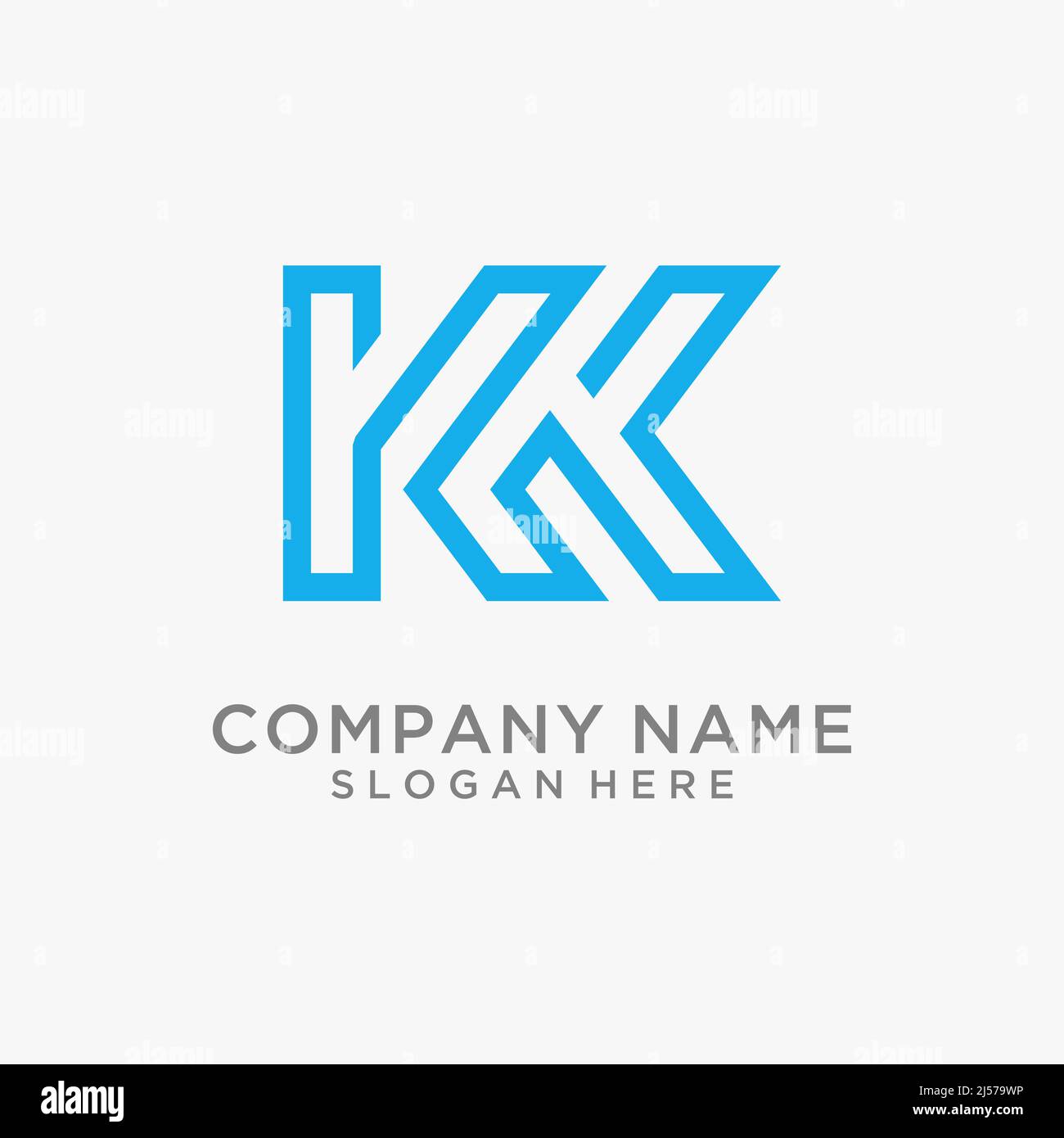 Logo lettre KK Illustration de Vecteur