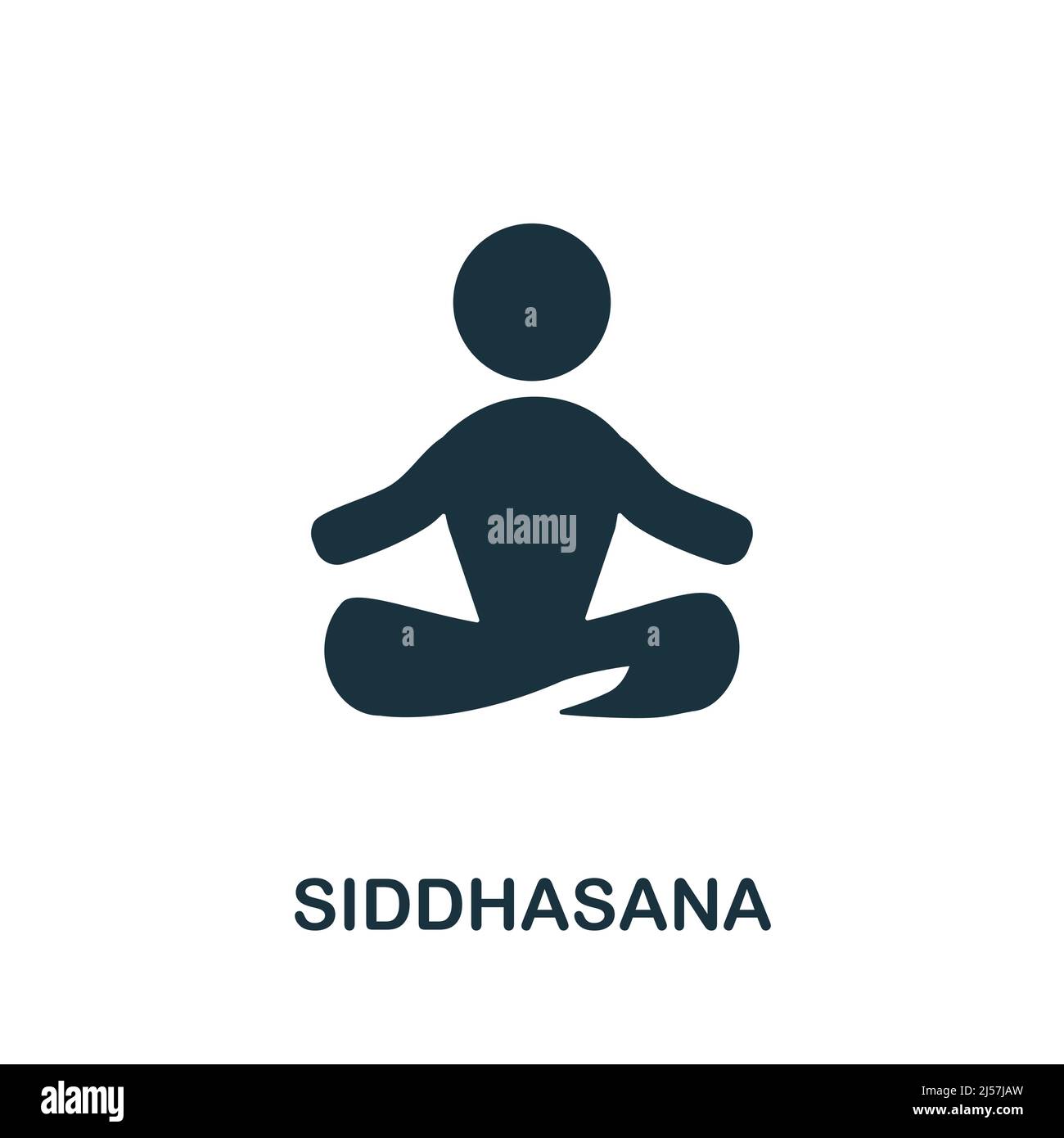 Icône siddhasana. Un élément simple de la collection de yoga. Icône Creative Siddhasana pour la conception web, les modèles, les infographies et plus encore Illustration de Vecteur