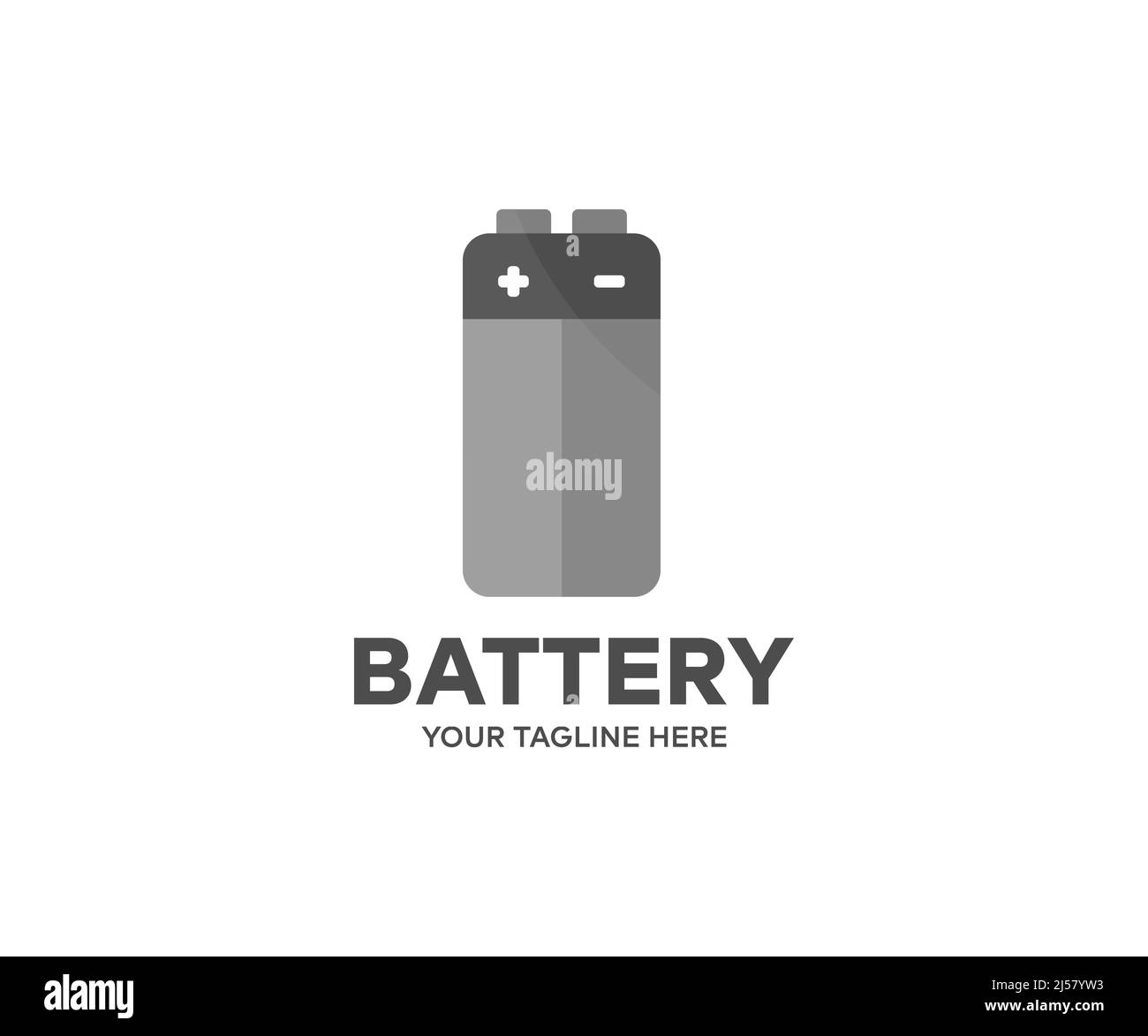 Logo de la batterie. Accumulateur, conception et illustration du vecteur d'énergie de charge sans fil. Illustration de Vecteur