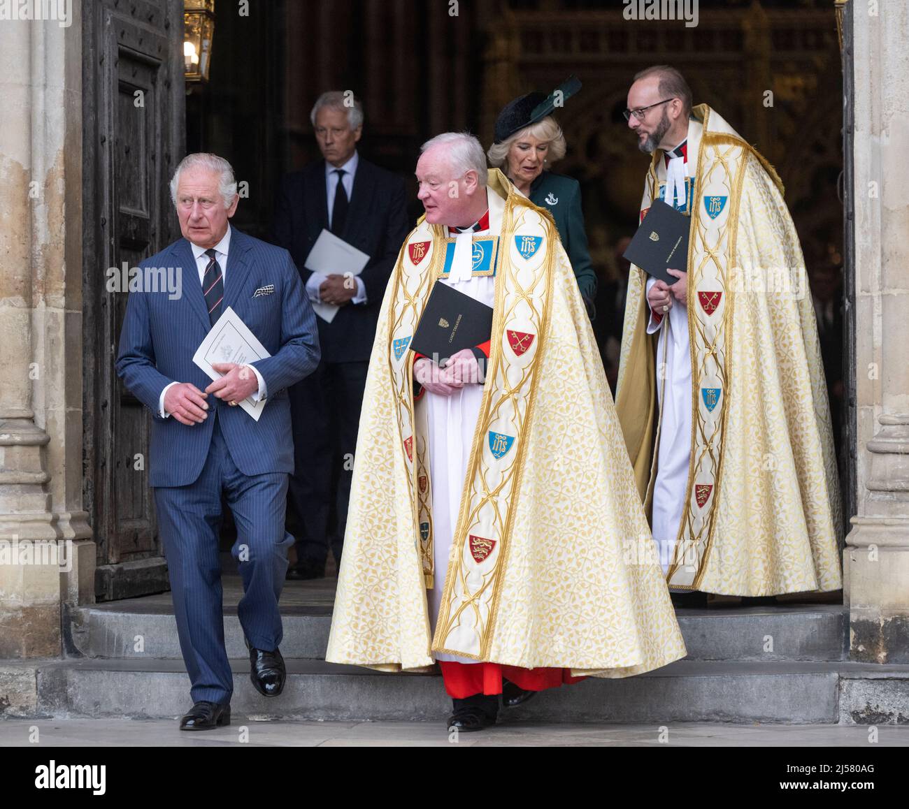 Londres, Royaume-Uni. 29 mars 2022. Le prince Charles, prince de Galles et Camilla, duchesse de Cornwall, assistent à un service commémoratif pour le prince Philip, duc d'EDI Banque D'Images