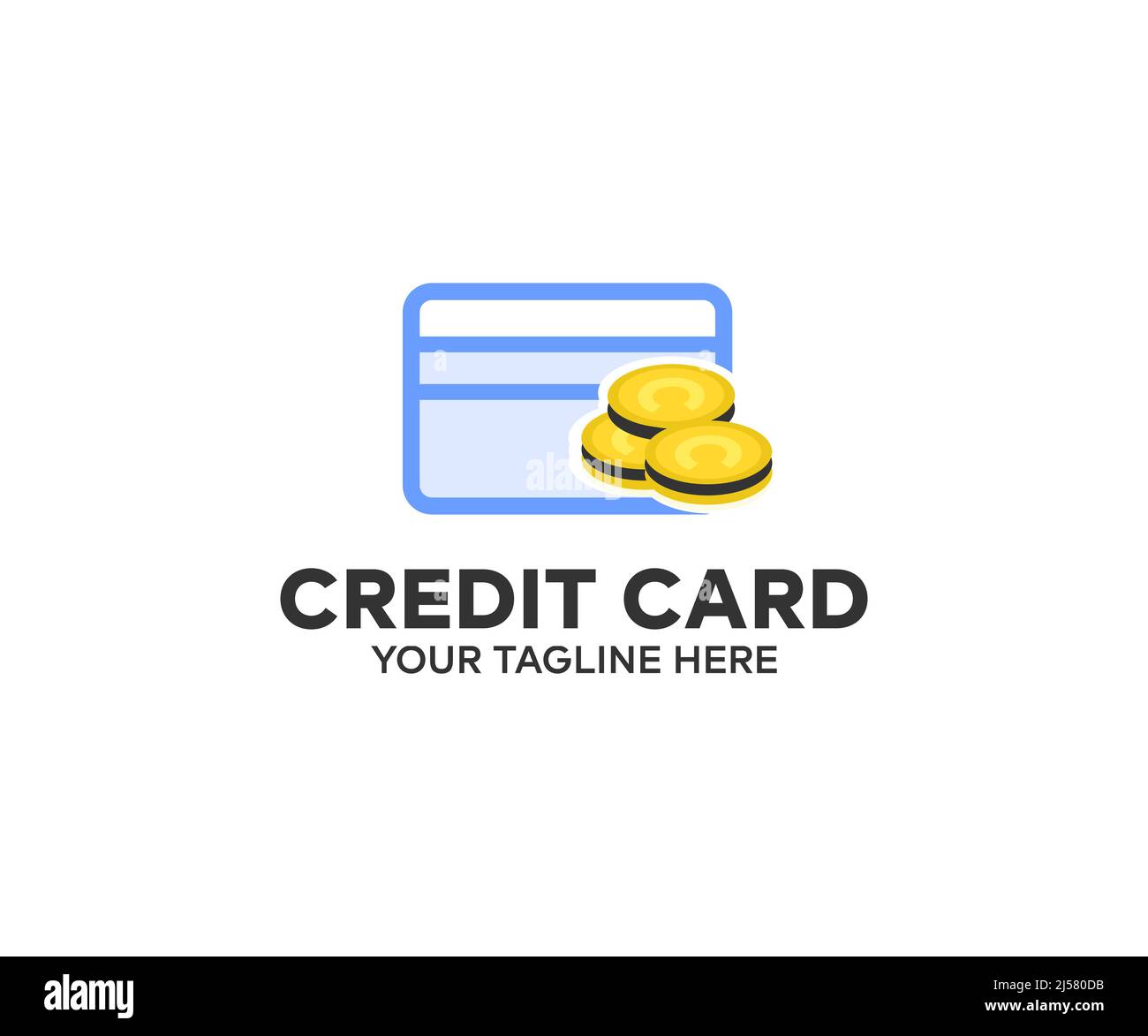 Logo de pièce virtuelle de carte de crédit. Concept de remboursement et de banque numérique. Argent virtuel, Internet, succès, banque, conception de vecteur d'affaires. Illustration de Vecteur