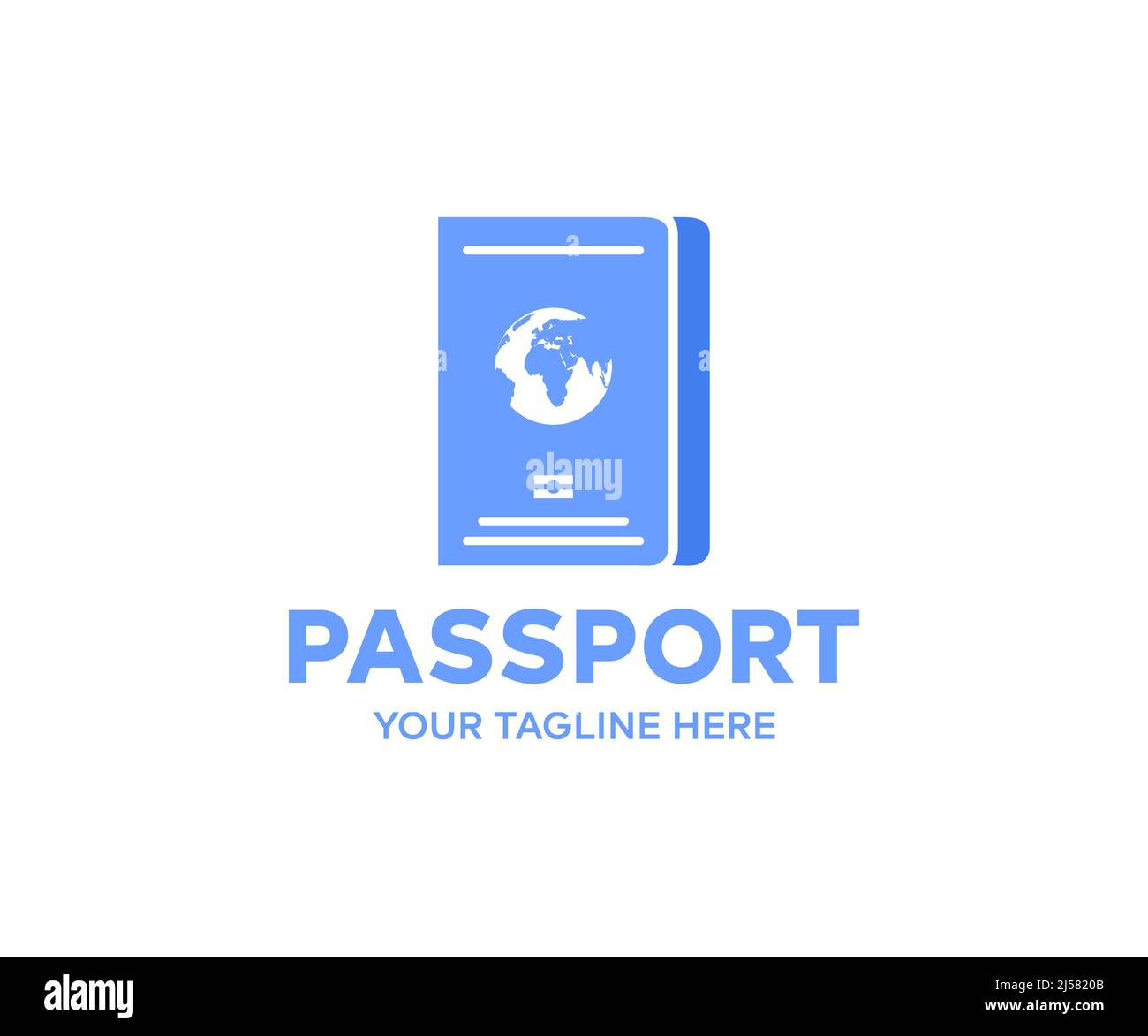 Passeport, logo ID pass. Modèle de document passeport - conception et illustration vectorielles. Illustration de Vecteur