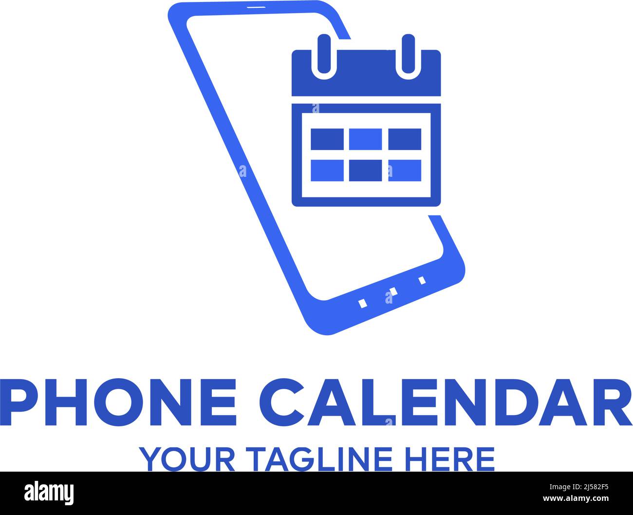 Calendrier du téléphone, date, logo. Gestion de l'heure, notification d'application sur le téléphone, conception et illustration du vecteur d'horaire de rendez-vous. Illustration de Vecteur