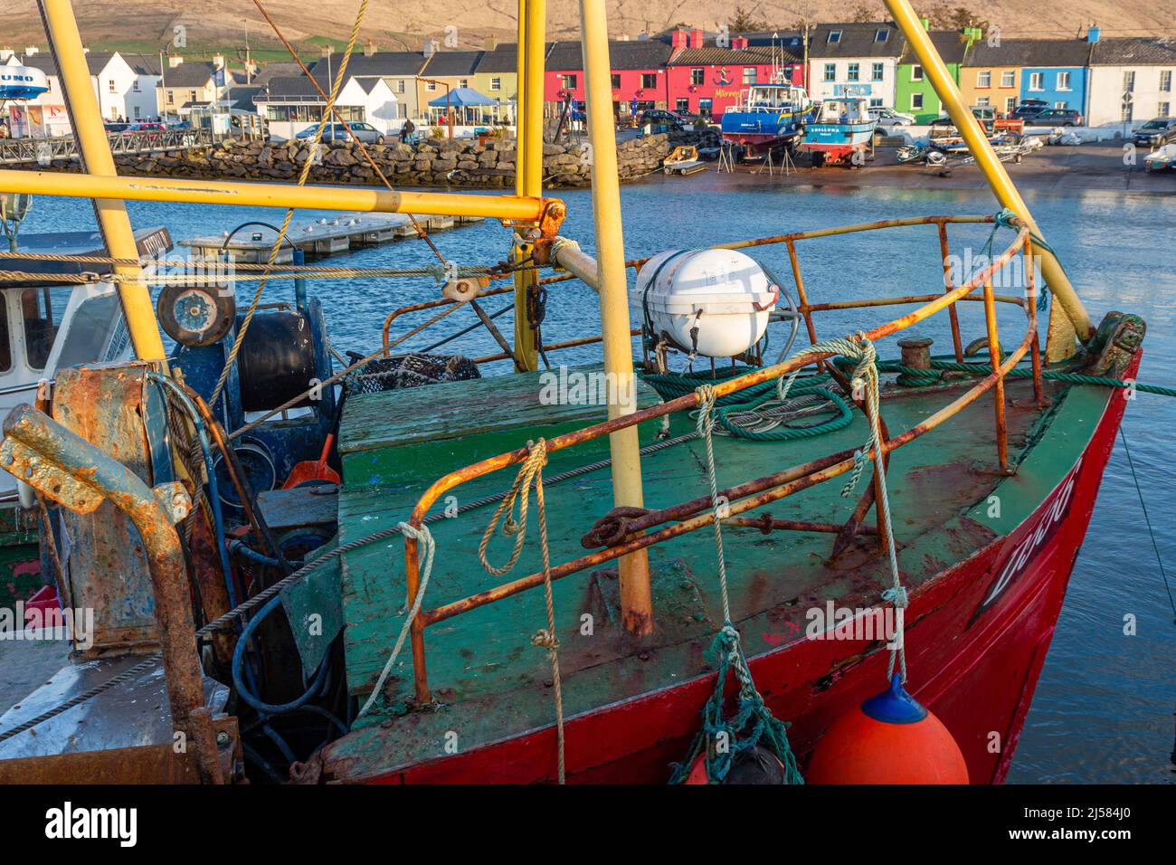 Chalutier de pêche à Portmagee, petit village du comté de Kerry, Irlande Banque D'Images