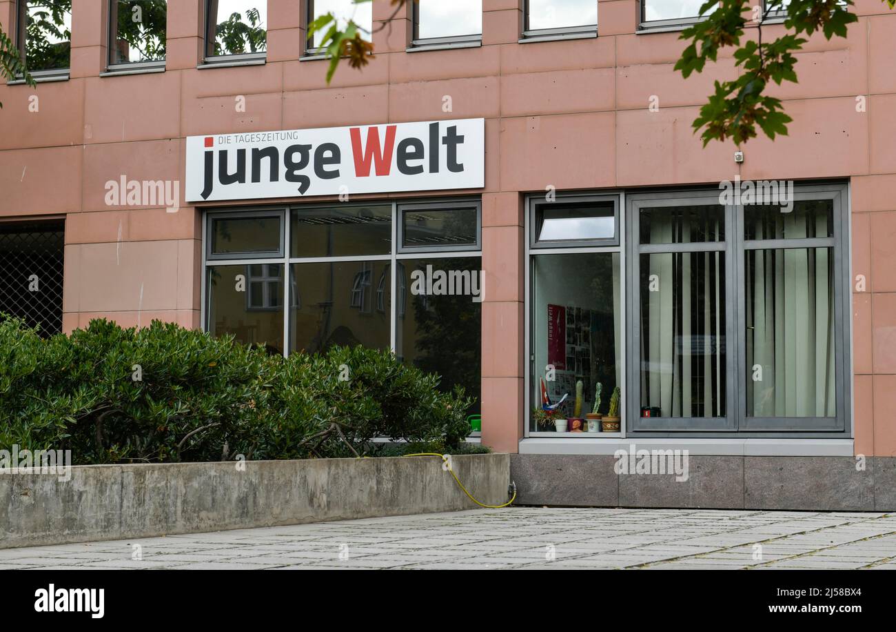 Verlag und Redaktion Zeitung Junge Welt, Torstrasse, Mitte, Berlin, Allemagne Banque D'Images