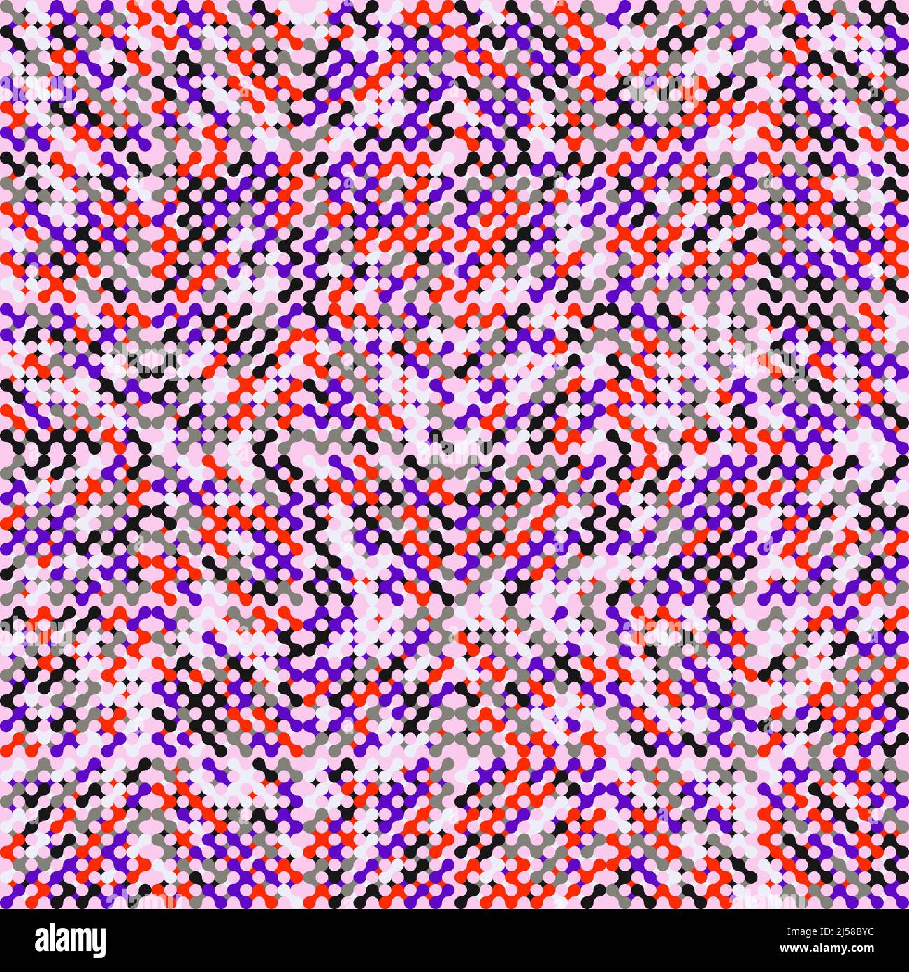 Motif graphique numérique Noise Art réalisé avec des formes abstraites vectorielles et des formes géométriques génératives, utile pour le fond web, la conception d'affiches, maga Illustration de Vecteur