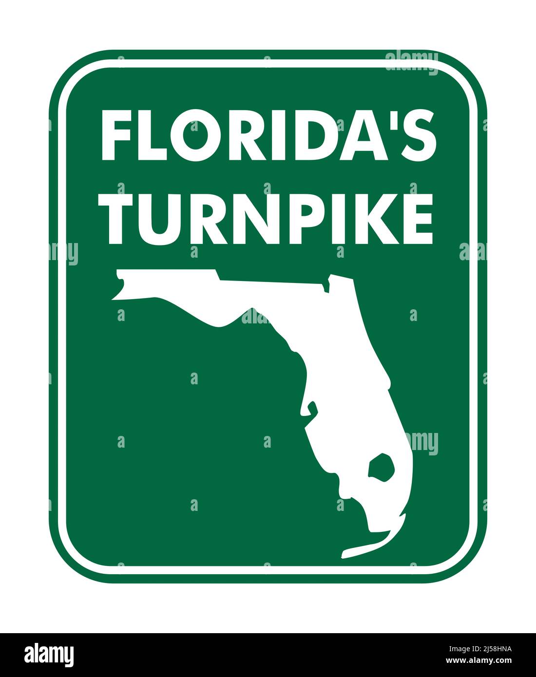 Illustration du panneau de l'autoroute à péage de Floride Banque D'Images