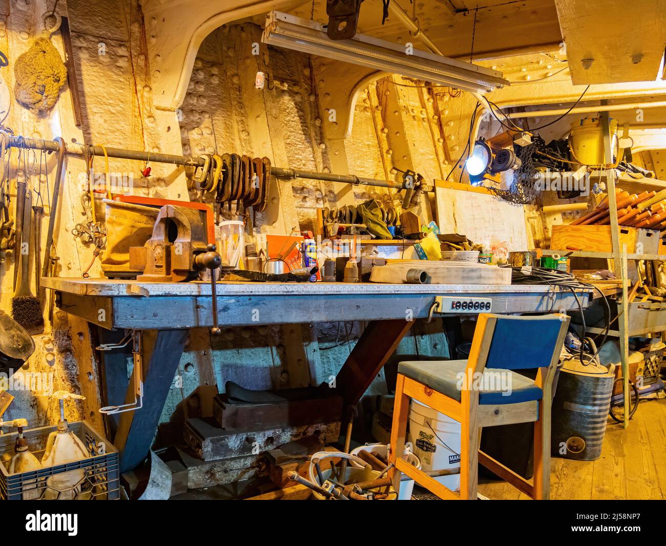 San Diego, AOÛT 2 2014 - vue intérieure du Musée maritime de San Diego Banque D'Images