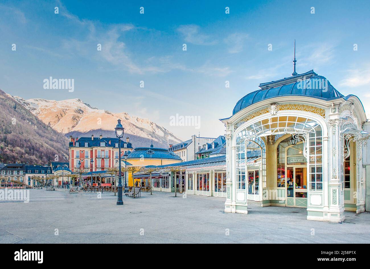 L'Esplanade des Oeufs de Cauterets, Pyrénées françaises Banque D'Images