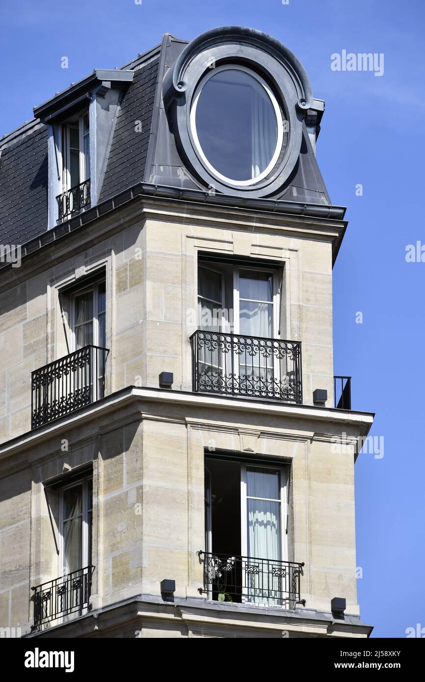 Architecture Haussmann - Paris - France Banque D'Images