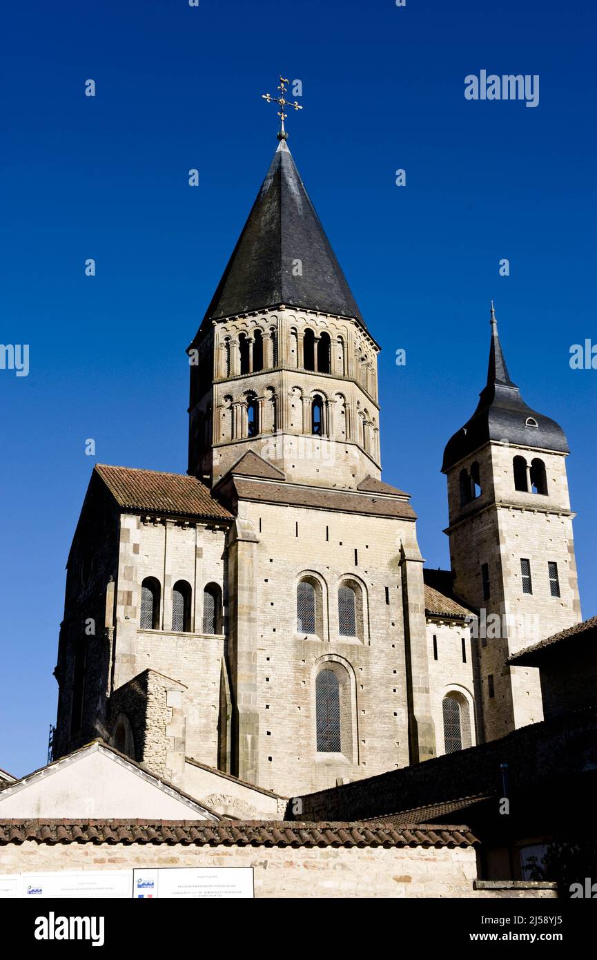 France. Saône-et-Loire (71). Abbaye de Cluny Banque D'Images