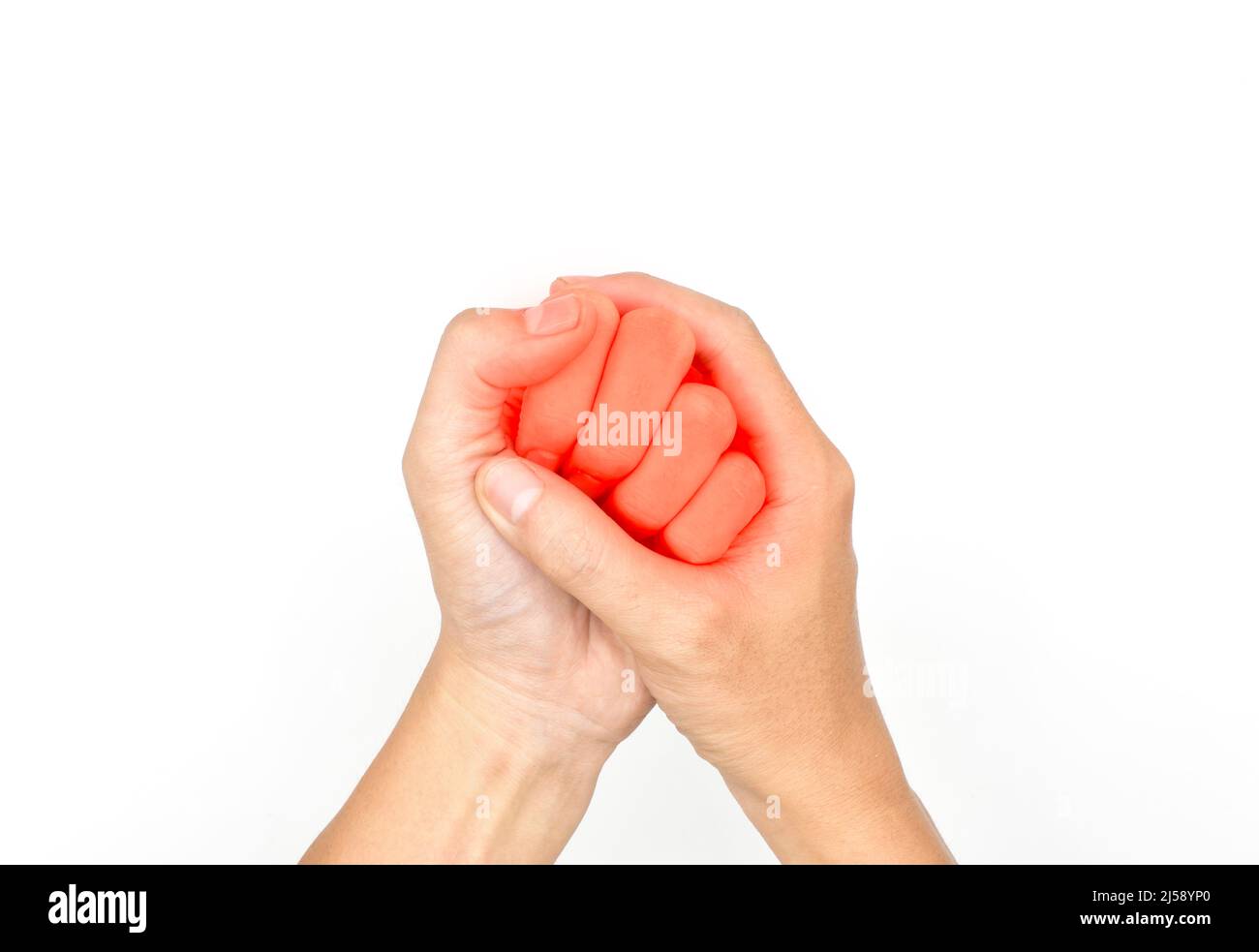 Inflammation des articulations des doigts.Concept et idée de l'arthrite rhumatismale, la polyarthrite imgratante ou arthralgie. Banque D'Images