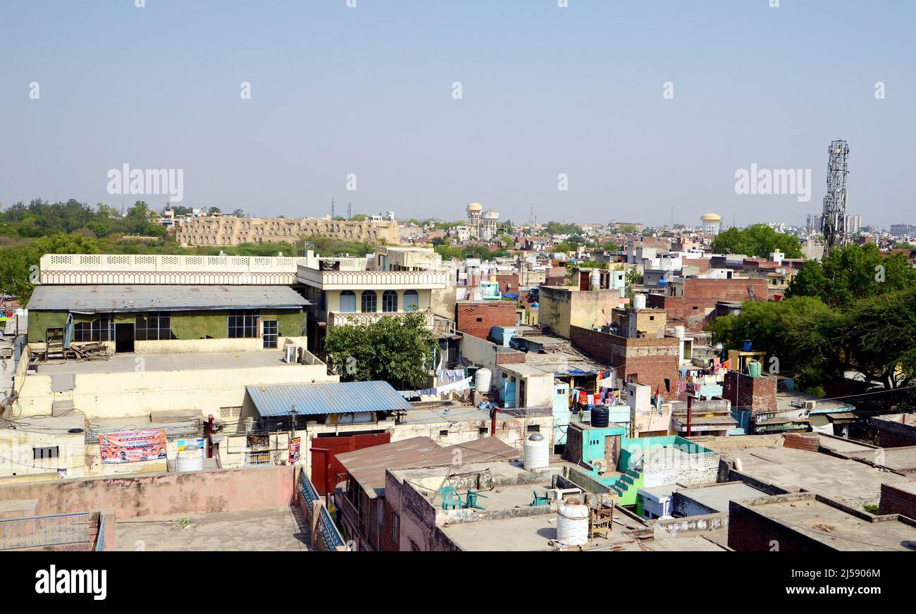 Vue sur la ville d'Agra, Inde Banque D'Images