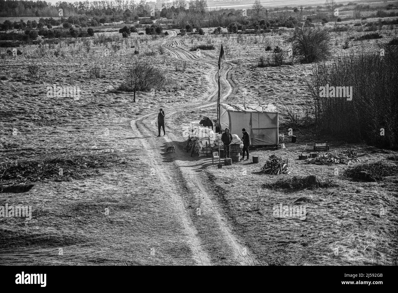 Guerre en Ukraine 2022, Lviv, Ukraine, Ukrainiens réfugié, Przemysl, Pologne Banque D'Images