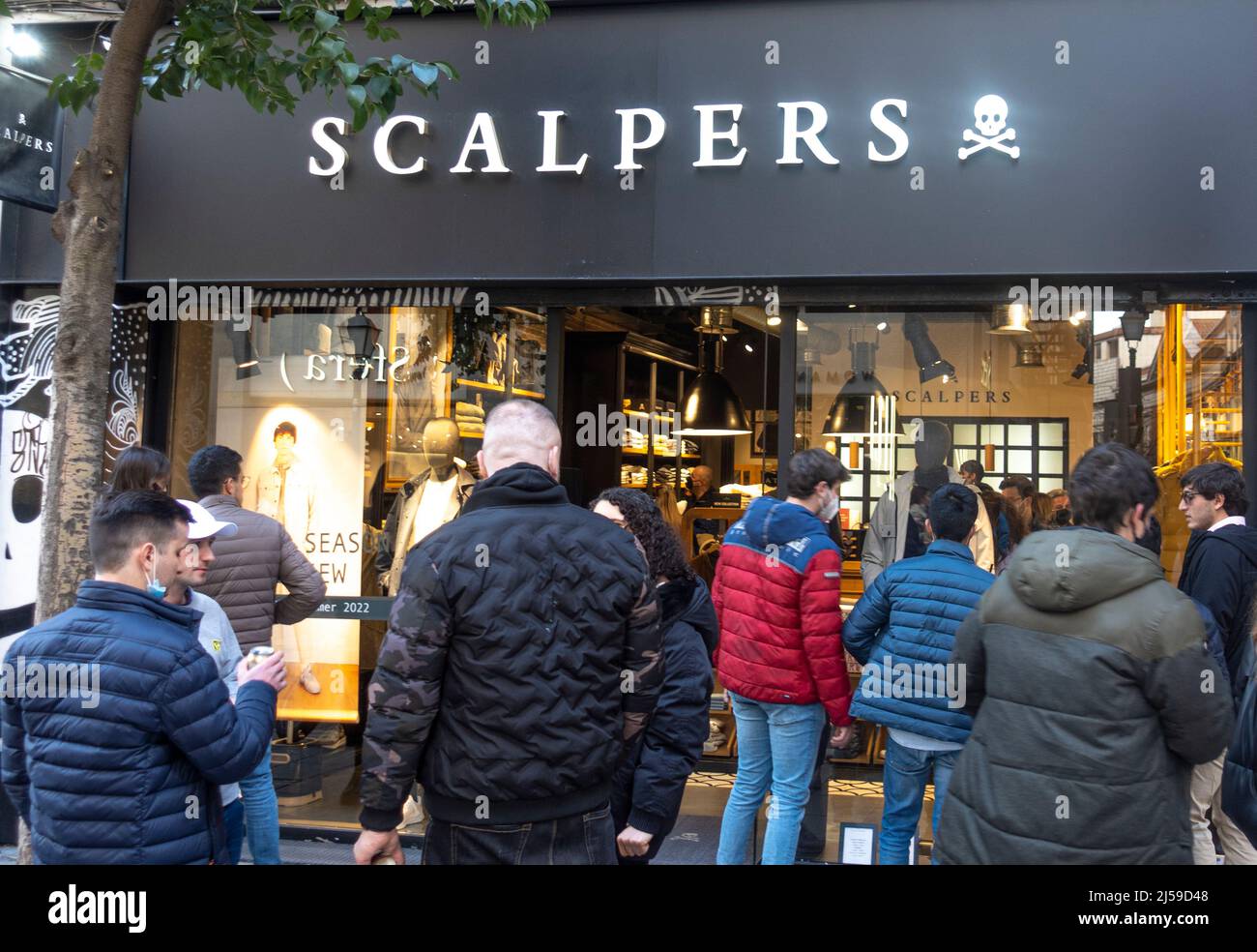 Scalpers, magasin de vêtements pour femmes dans le quartier de Malasana, Madrid, Espagne Banque D'Images