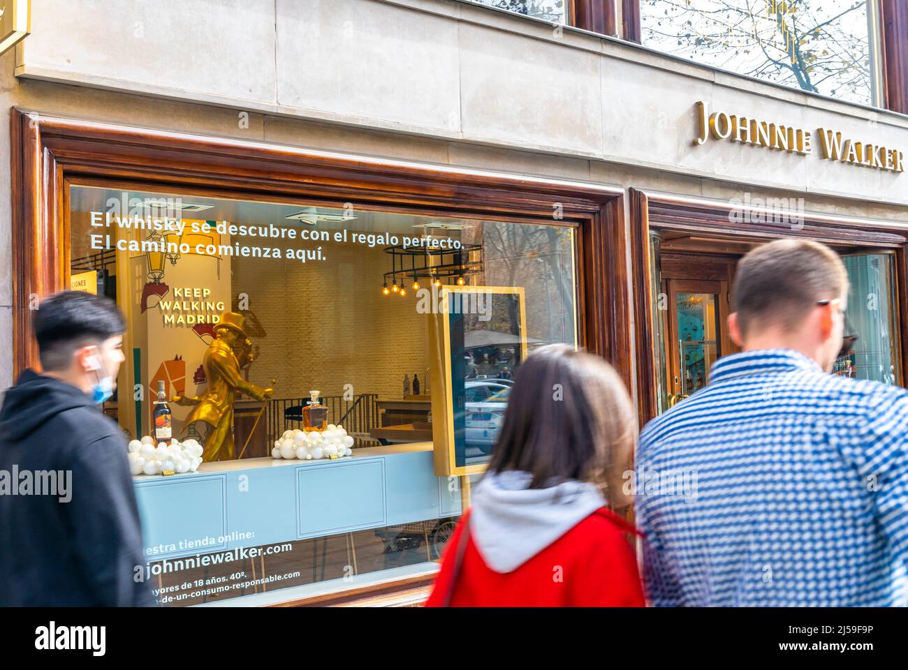 Magasin phare Johnnie Walker. Calle serrano, 2. Madrid, Espagne, Europe Banque D'Images