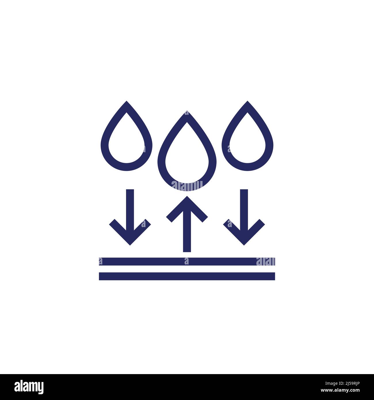 icône de ligne étanche ou résistante à l'eau Illustration de Vecteur