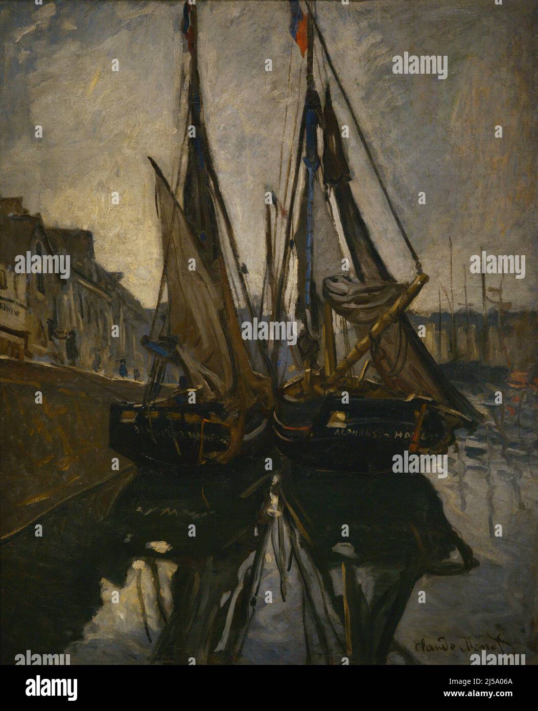 Claude Monet (1840-1926). Peintre impressionniste français. Bateaux, 1868. Huile sur toile. Musée Calouste Gulbenkian. Lisbonne. Portugal. Banque D'Images