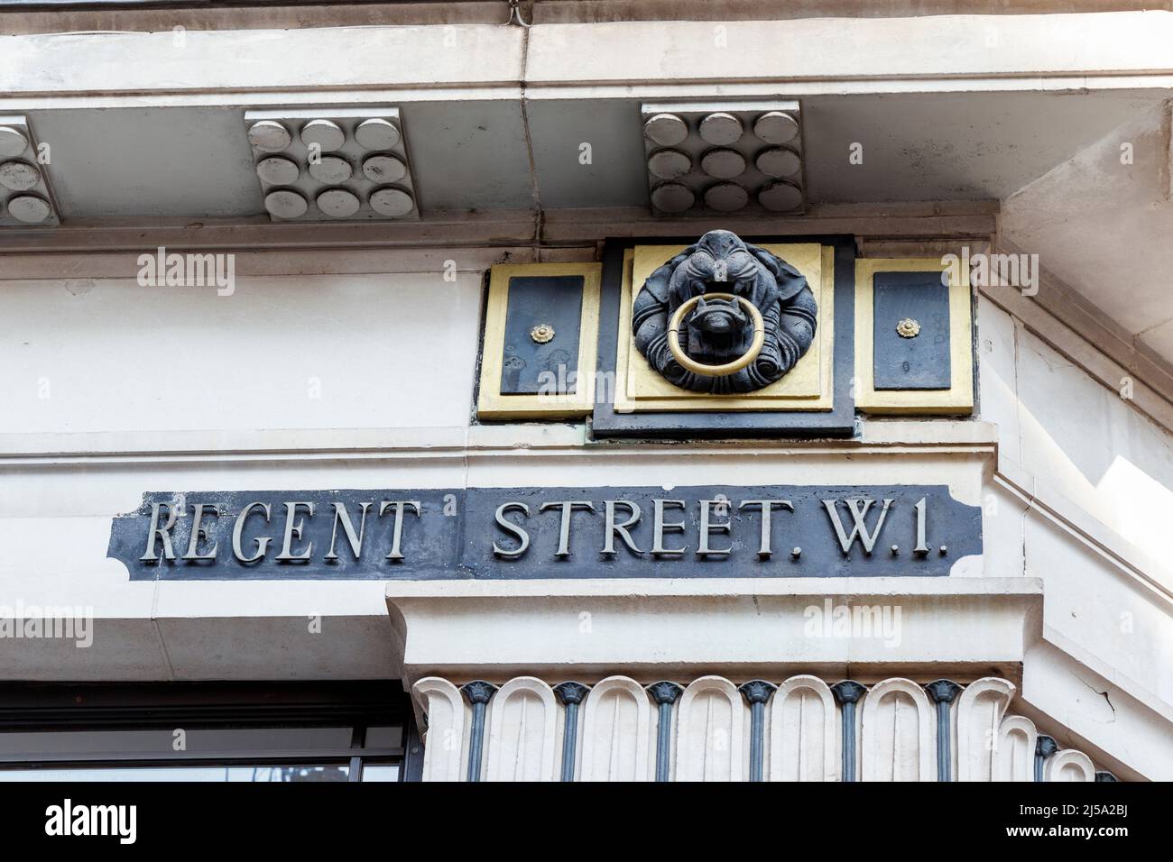 Plaque signalétique de rue à Regent Street, Londres, Royaume-Uni Banque D'Images