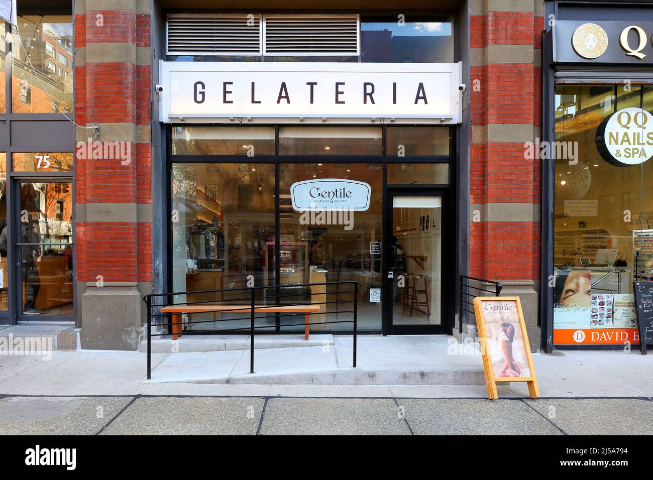 Gelateria Gentile, 75 University PL, New York, NYC photo d'un magasin de glace dans le quartier de Greenwich Village à Manhattan. Banque D'Images