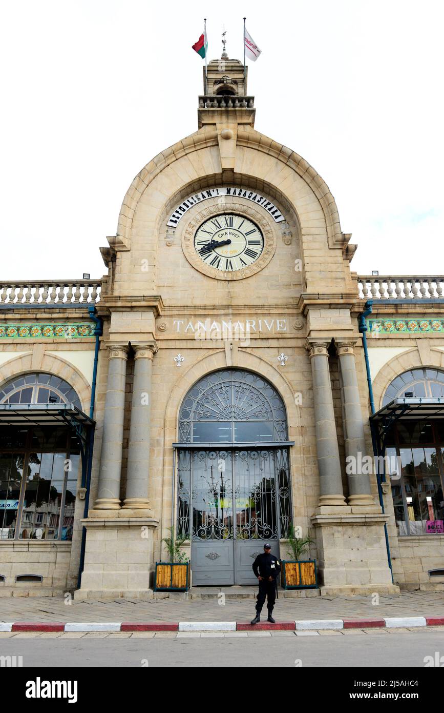 La gare centrale d'Antananarivo, Madagascar. Banque D'Images