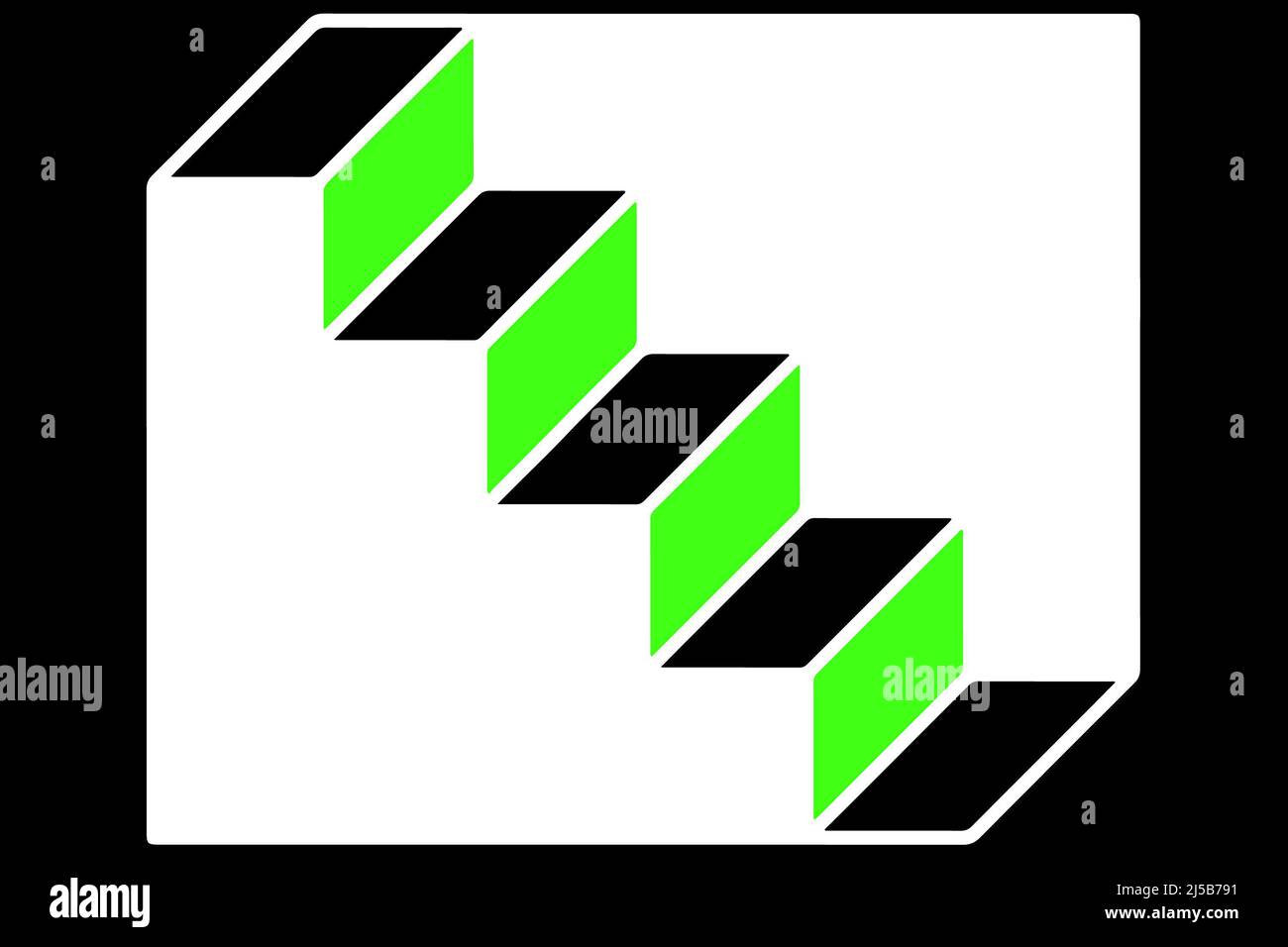 image vectorielle d'une figure abstraite d'un escabeau Banque D'Images