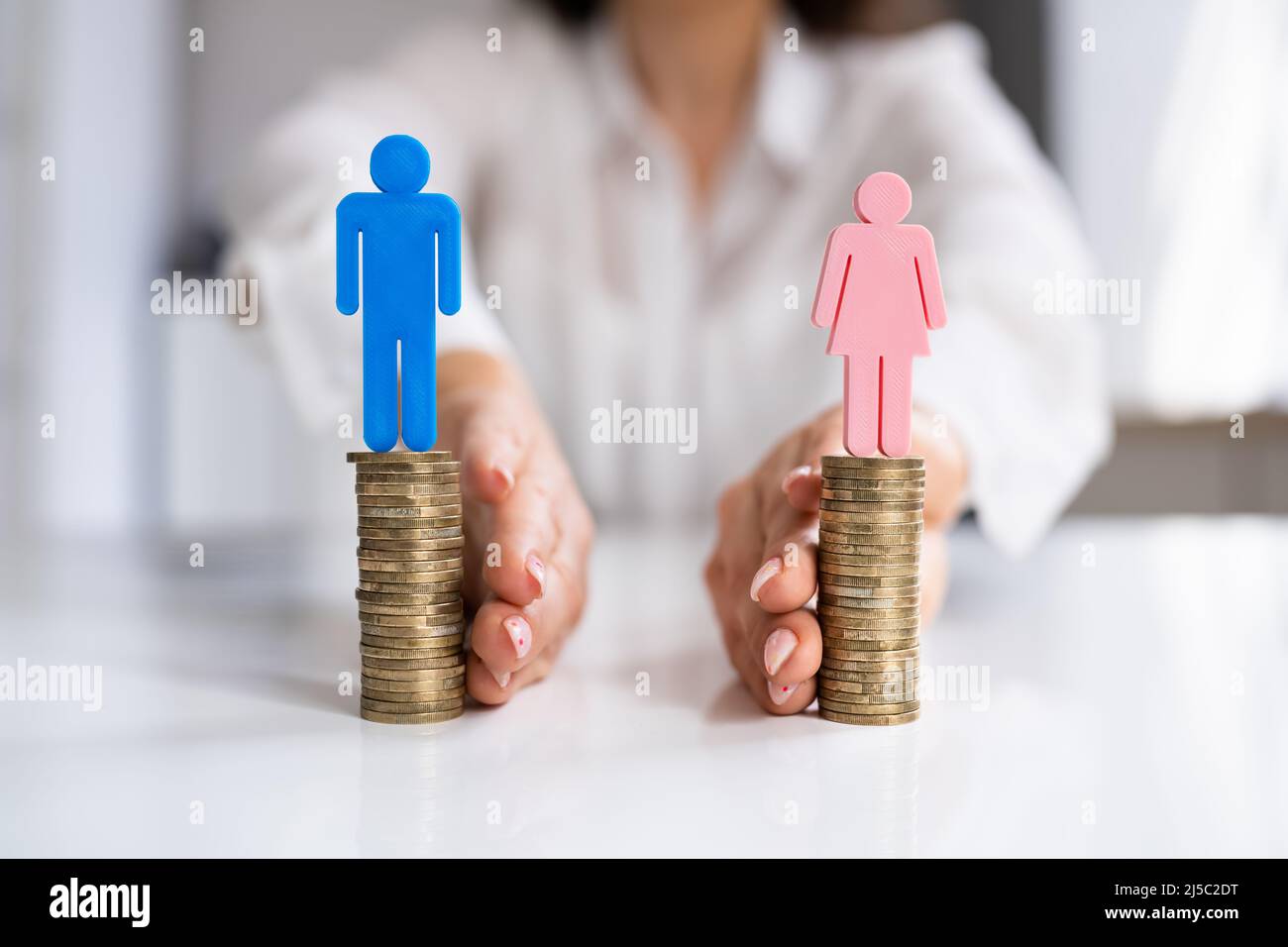 L'égalité de l'argent et la séparation des finances dans le divorce Banque D'Images