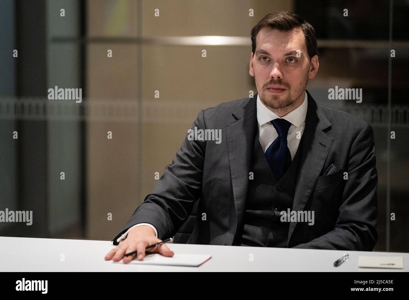 Oleksiy Honcharuk, premier ministre de l'Ukraine, à Londres, en novembre 2019. Un politicien ukrainien. Il a été Premier Ministre de l'Ukraine du 29 août 2019 au 4 mars 2020 photo de David Levenson/Alamy Banque D'Images
