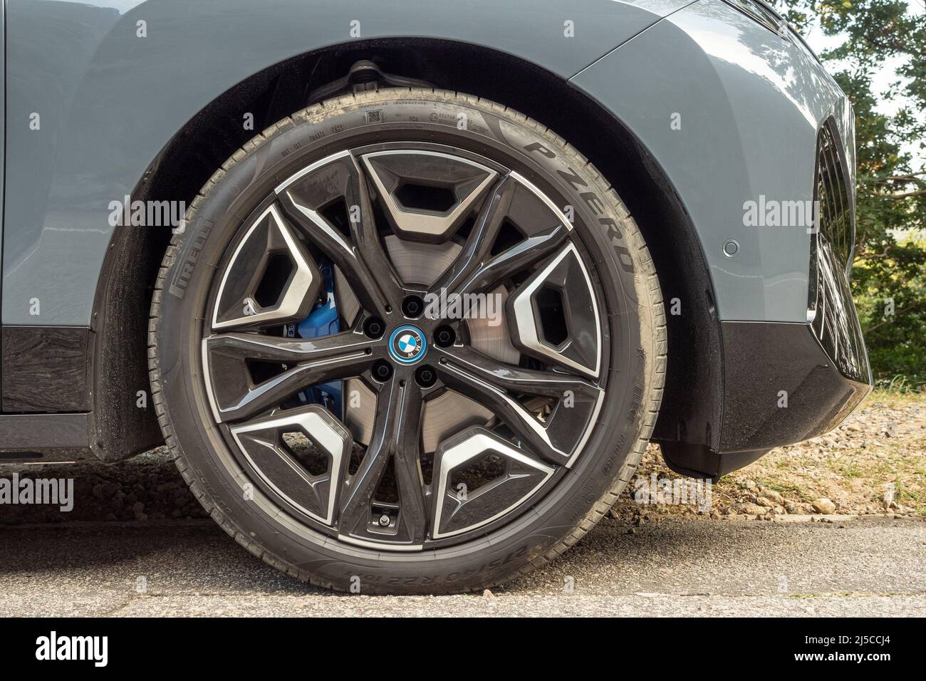 Hong Kong, Chine 11 novembre 2021 : BMW iX40 2022 Wheel 11 2021 novembre à Hong Kong. Banque D'Images