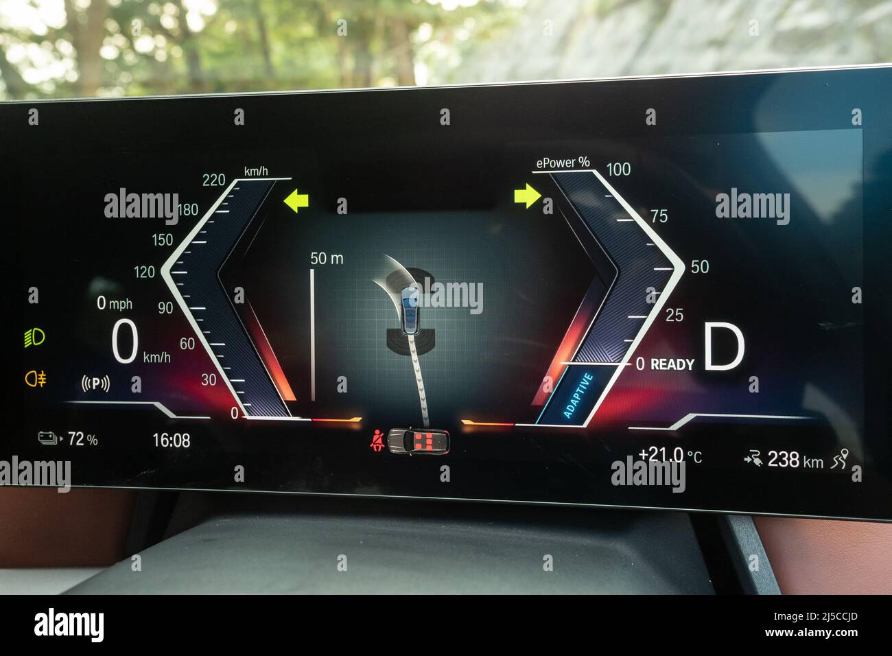 Hong Kong, Chine 11 novembre 2021 : BMW iX40 2022 Dashboard 11 2021 novembre à Hong Kong. Banque D'Images