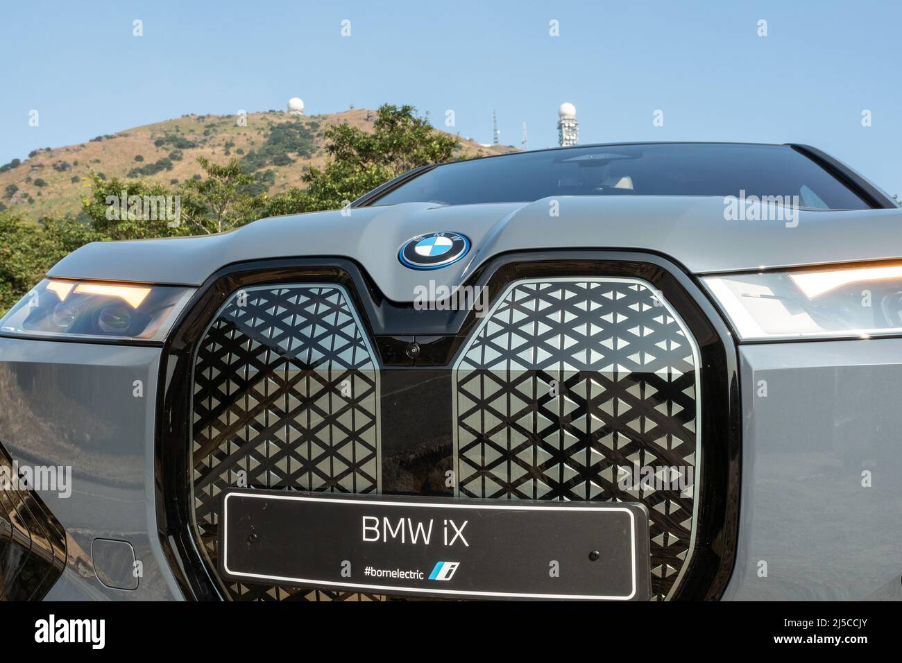 Hong Kong, Chine 11 novembre 2021 : Journée d'essai de BMW iX40 2022 11 2021 novembre à Hong Kong. Banque D'Images
