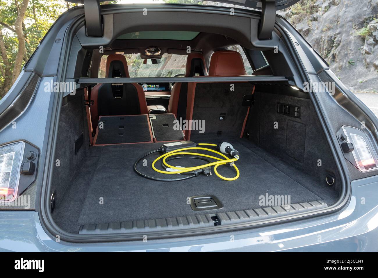 Hong Kong, Chine 11 novembre 2021 : BMW iX40 2022 Trunk 11 2021 novembre à Hong Kong. Banque D'Images