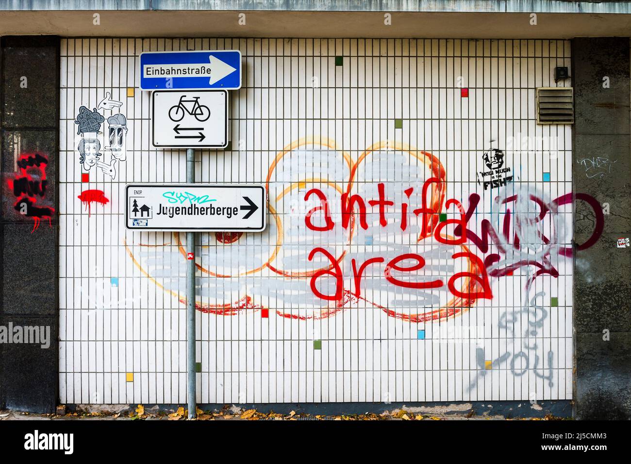 Tagged Wall en Allemagne Banque D'Images