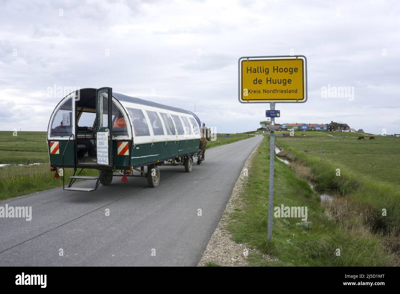 Hallig Hooge, 24.05.2021 - transport avec les touristes sur le Hallig Hooge. [traduction automatique] Banque D'Images