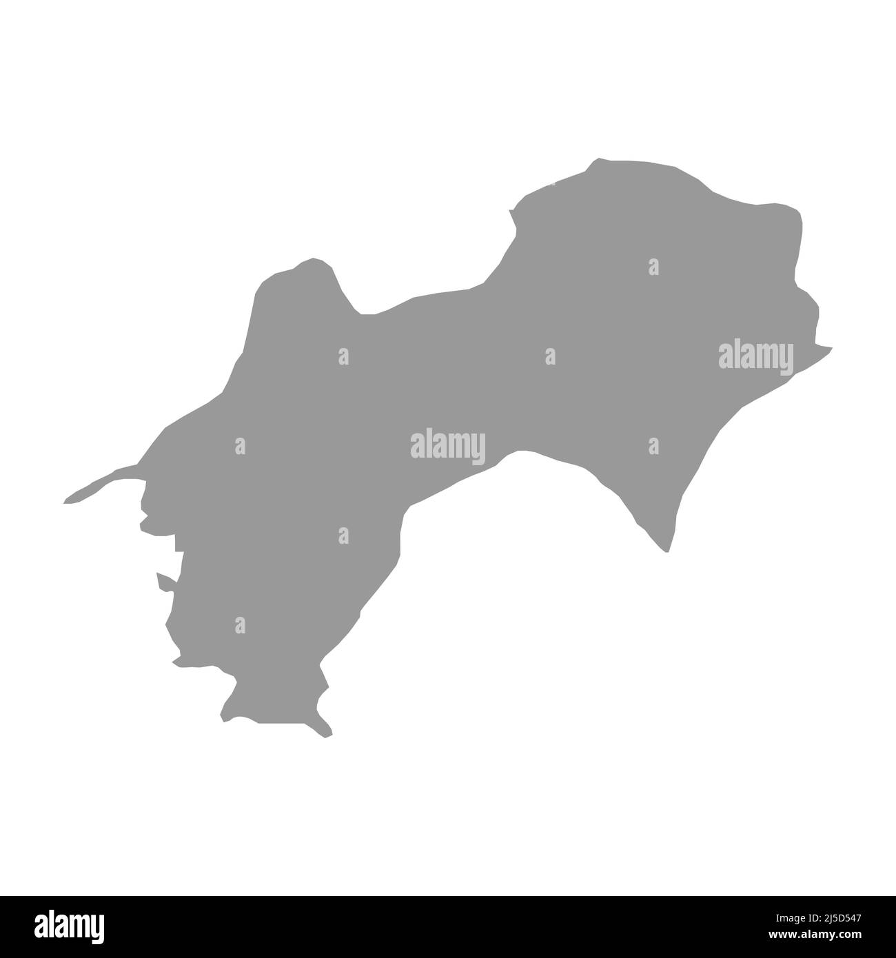 Carte vectorielle Shikoku isolée sur fond blanc Illustration de Vecteur