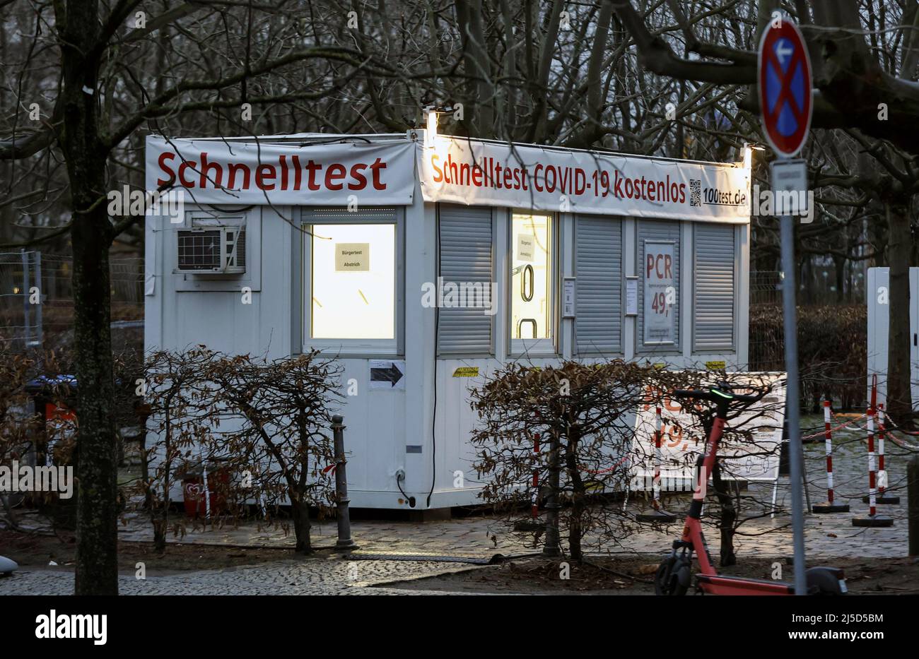 Berlin, 29 janvier 2022 - Covid19 Rapid Test Station. [traduction automatique] Banque D'Images