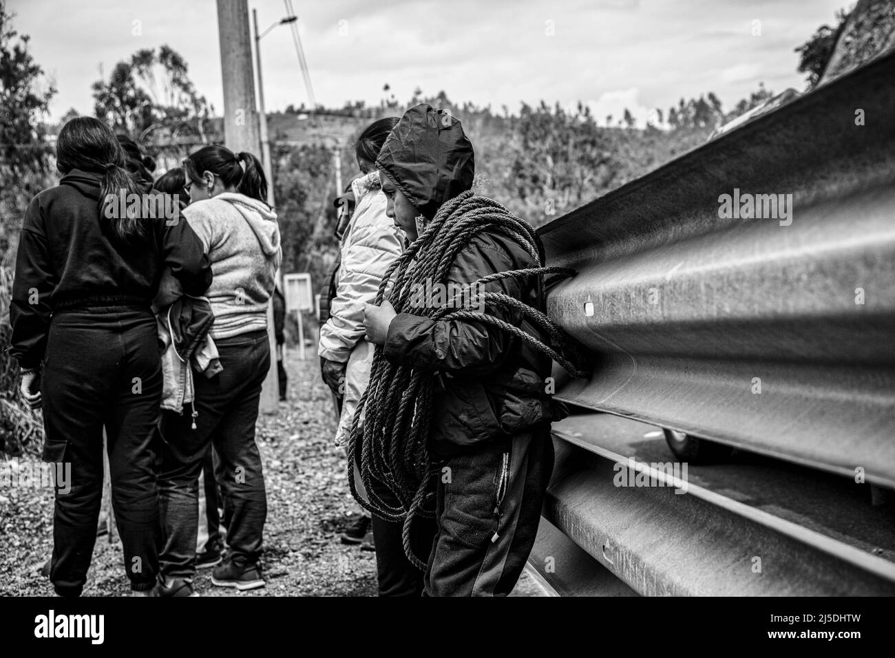 Immigration légale et illégale, Équateur, Venezuela, Colombie, Amérique du Sud Banque D'Images