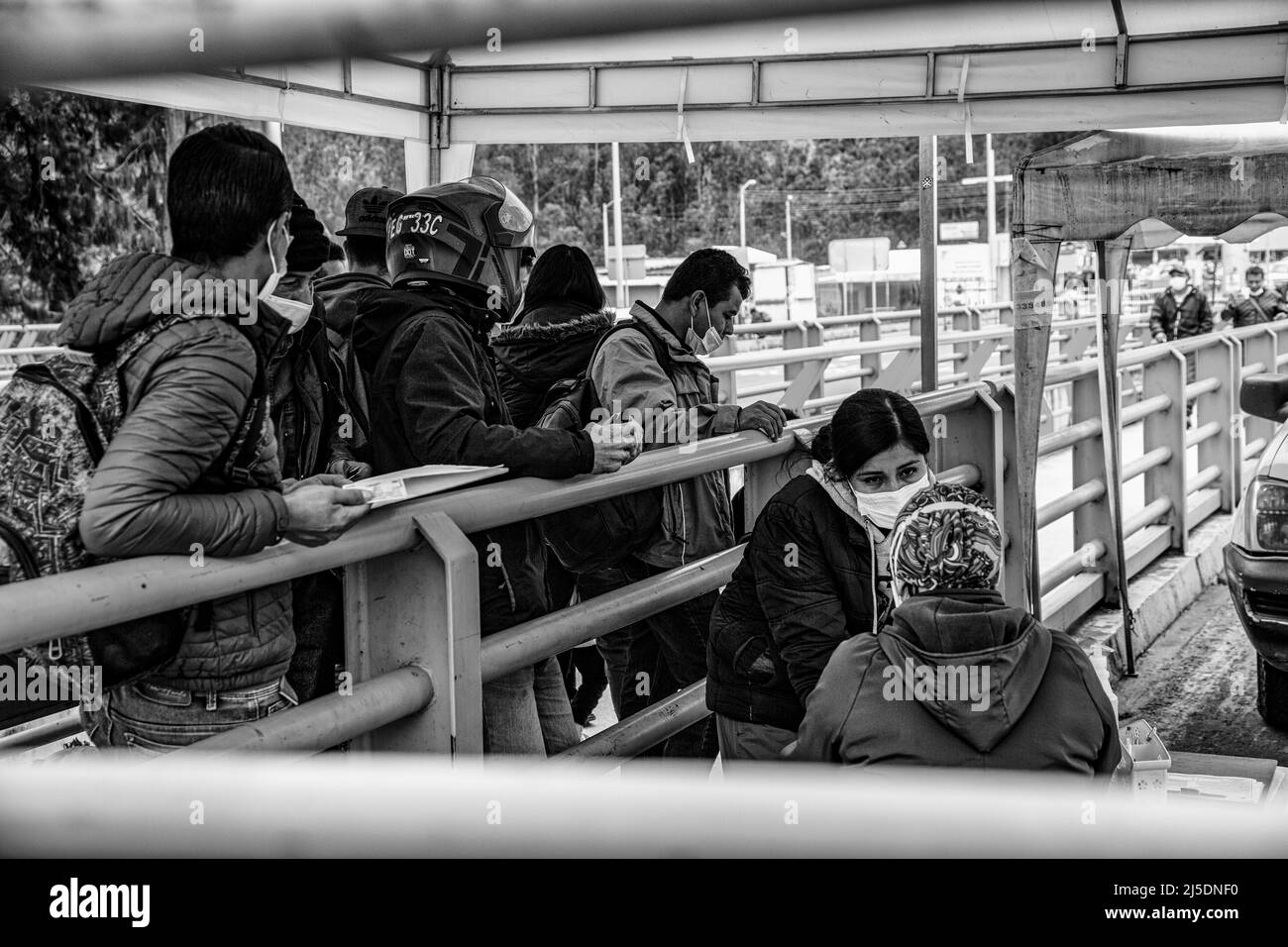 Immigration légale et illégale, Équateur, Venezuela, Colombie, Amérique du Sud Banque D'Images