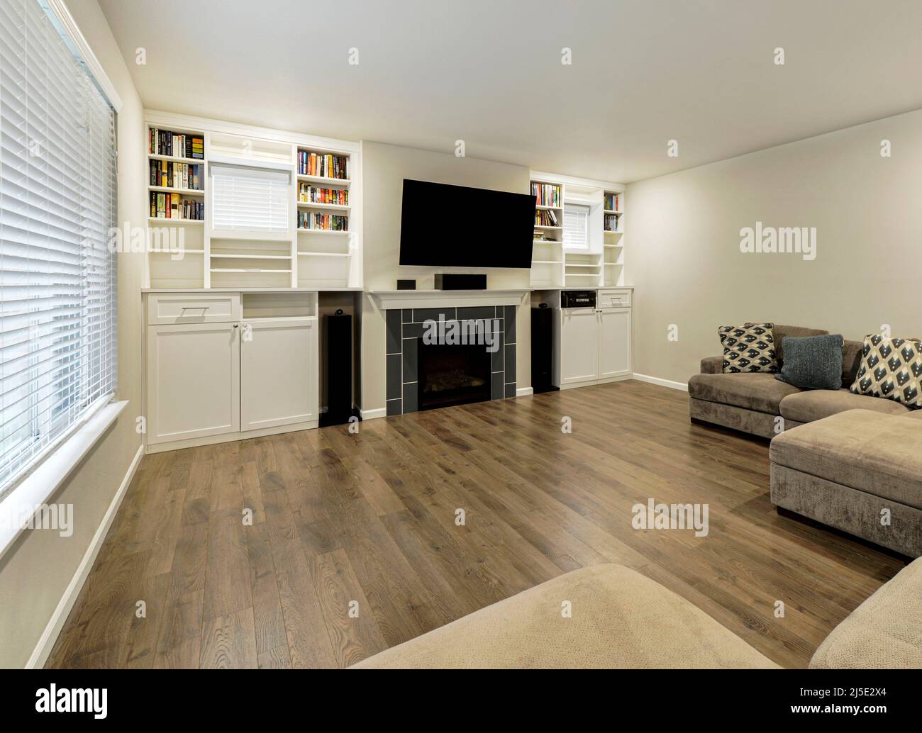 Intérieur de salon résidentiel moderne Banque D'Images