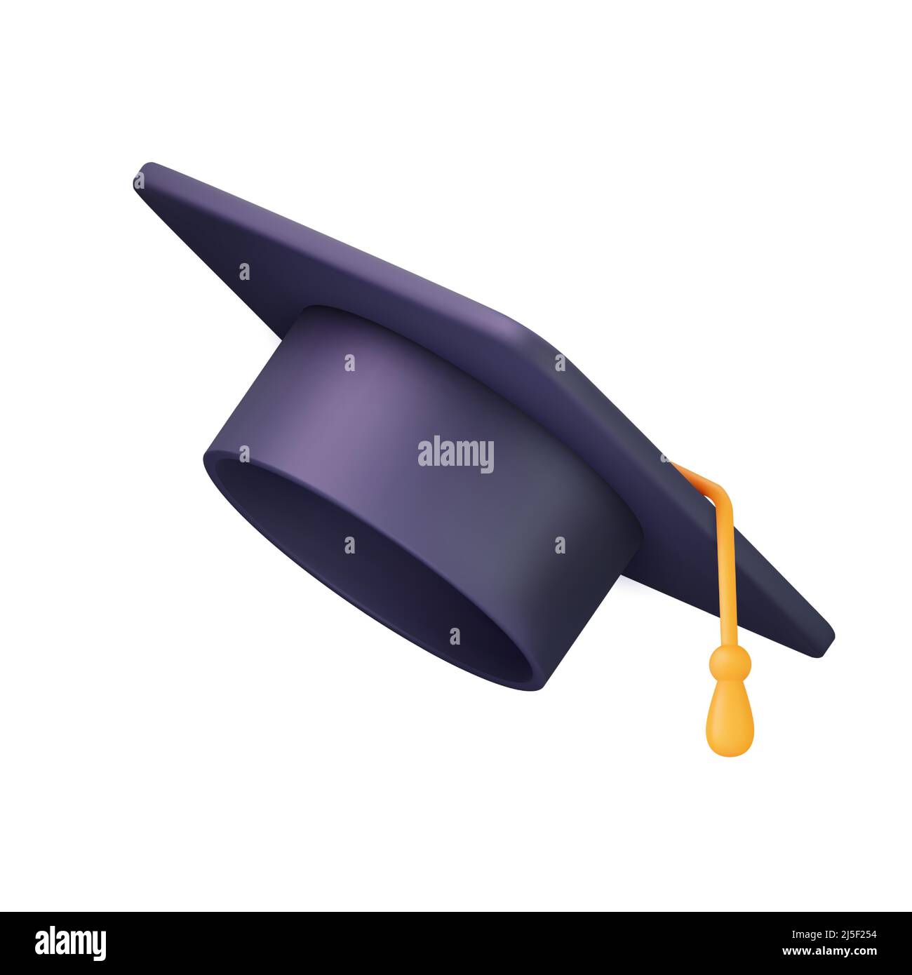 3D icône Cap de graduation. Illustration de Vecteur