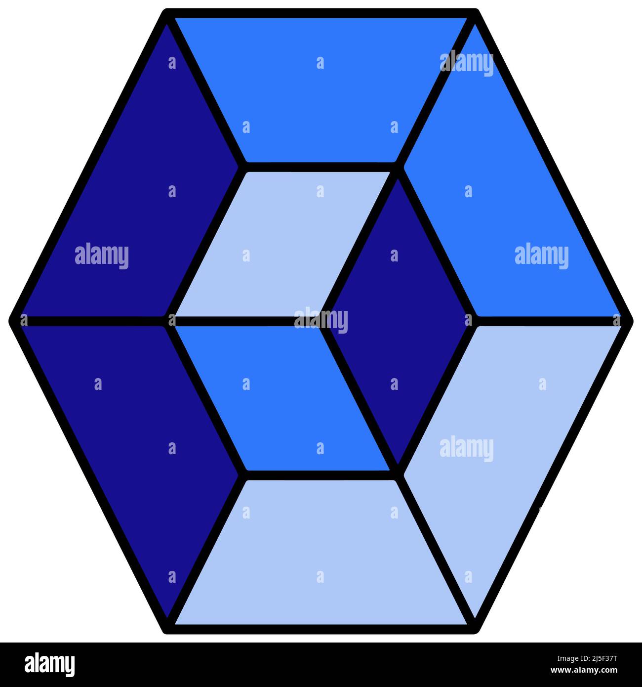 Image vectorielle d'un cube abstrait à l'intérieur d'un grand cube Banque D'Images
