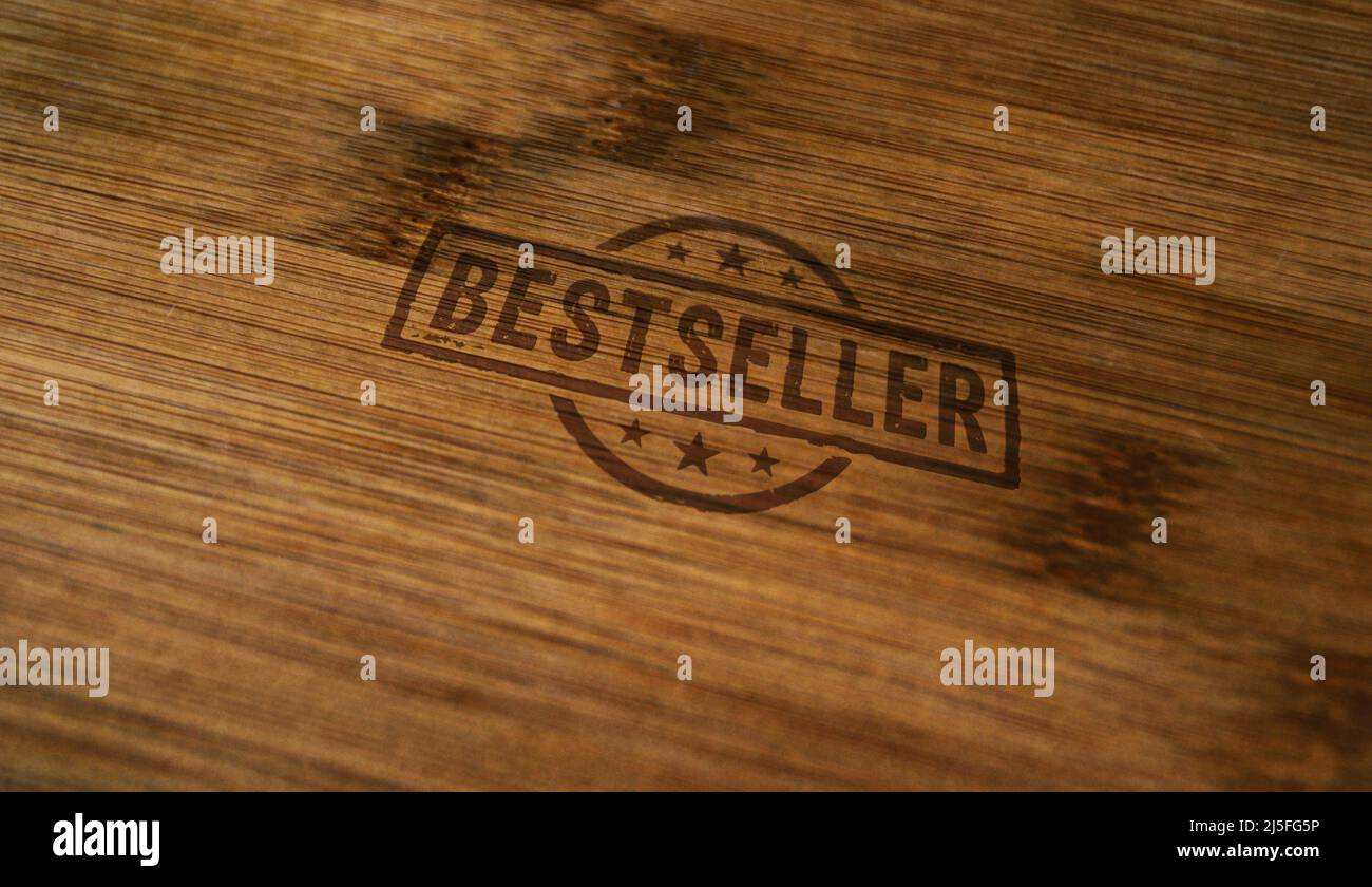 Timbre BEST-seller imprimé sur une boîte en bois. Choix du consommateur et concept d'achat recommandé. Banque D'Images