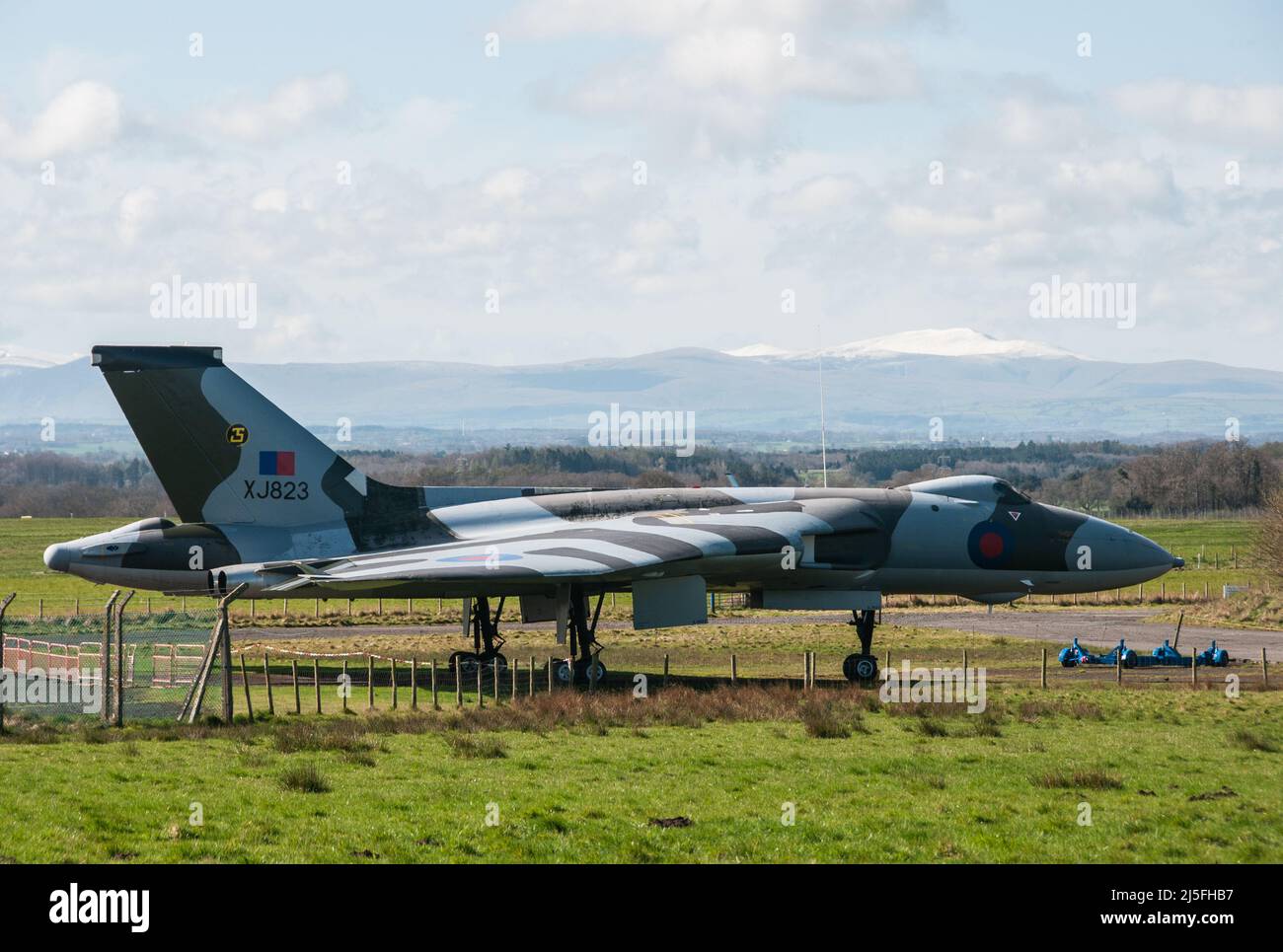 Musée de l'aviation de Solway - Avro Vulcan B.2 XJ823 Banque D'Images